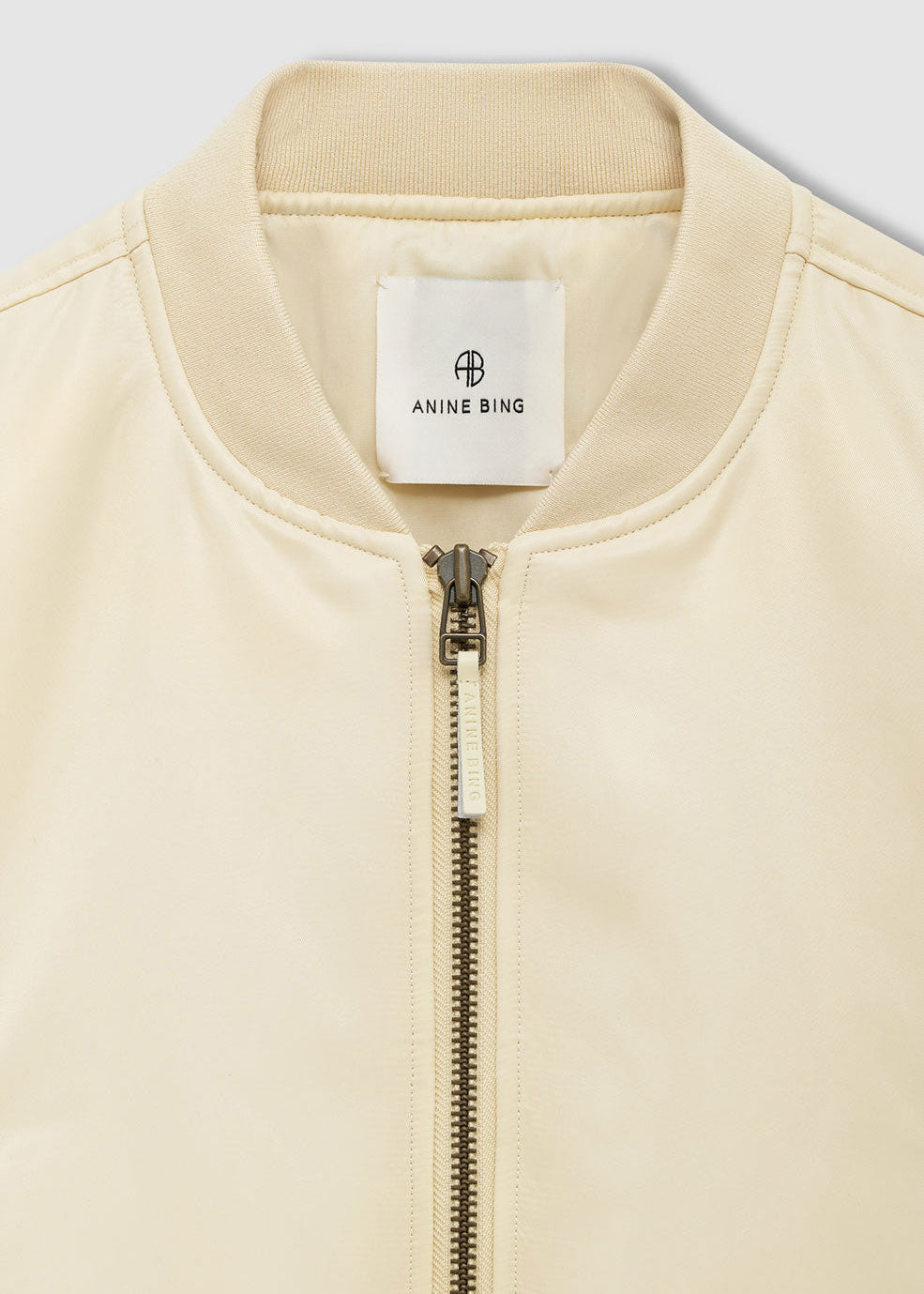 Anine Bing Cropped Leon Bomber - Butter Yellow
