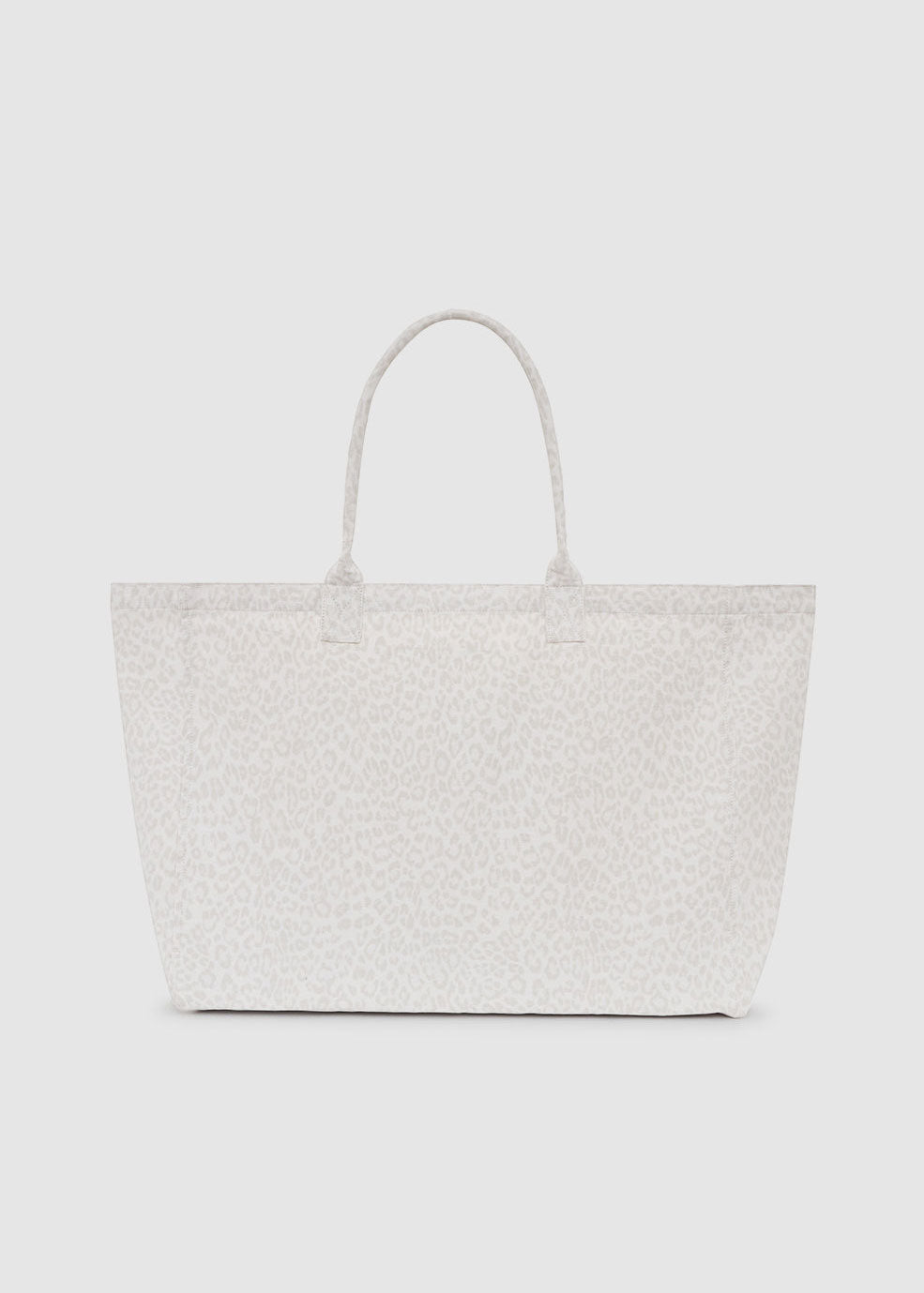 Anine Bing Leo Canvas Tote - Washed White Leopard