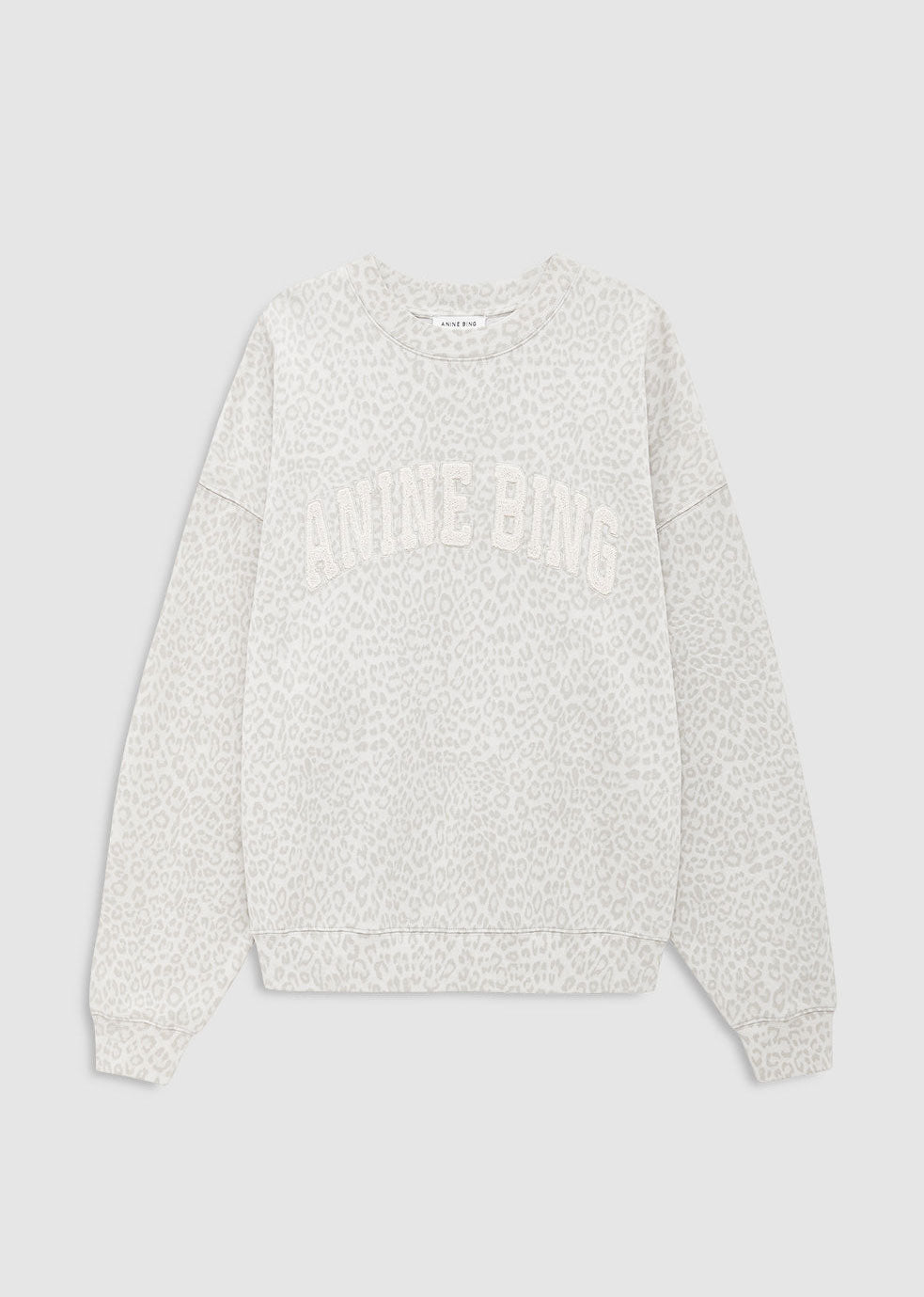 Anine Bing Miles Sweatshirt Anine Bing - Washed White Leopard
