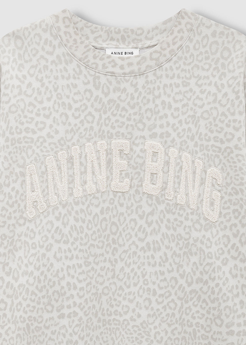 Anine Bing Miles Sweatshirt Anine Bing - Washed White Leopard