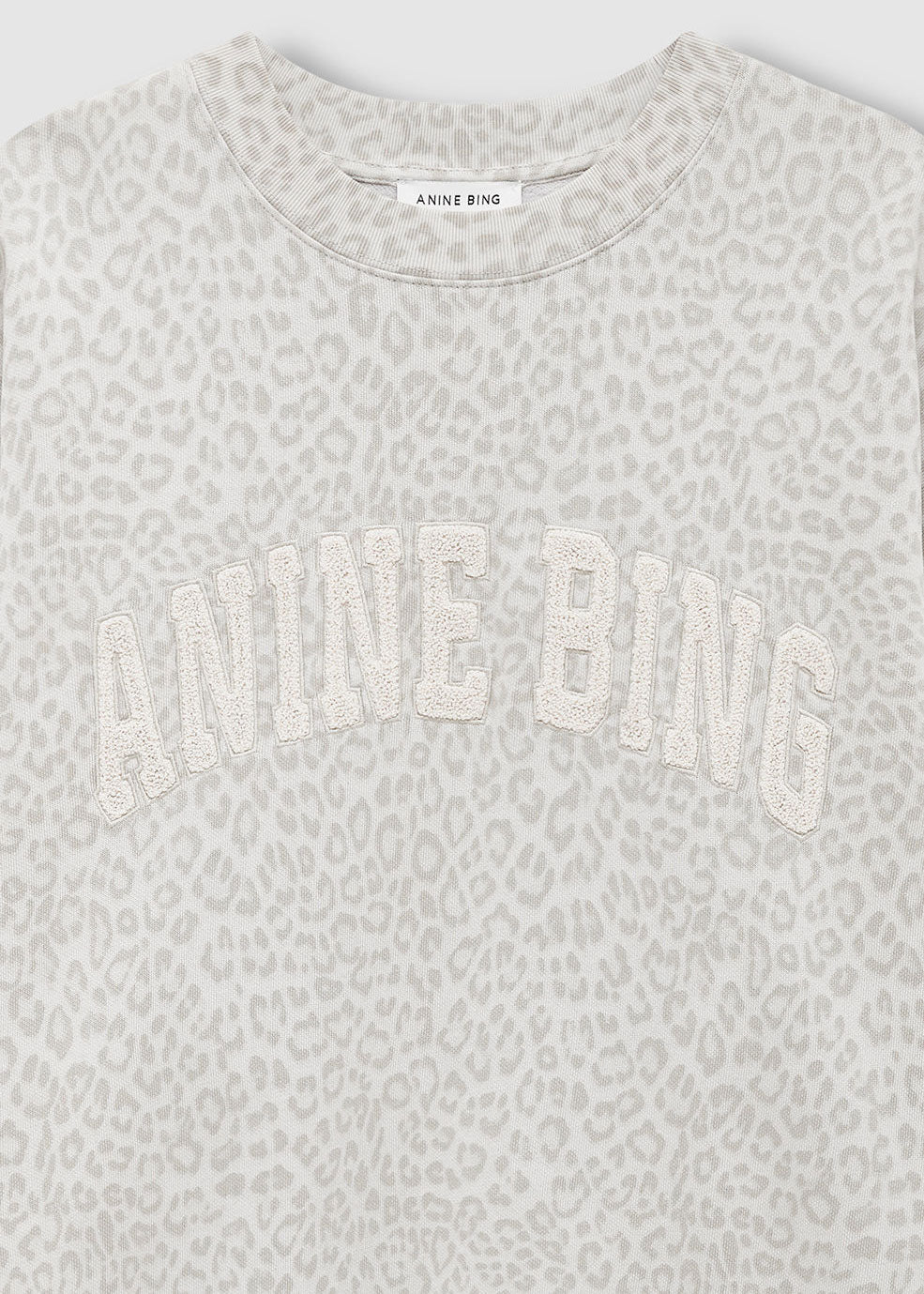 Anine Bing Miles Sweatshirt Anine Bing - Washed White Leopard