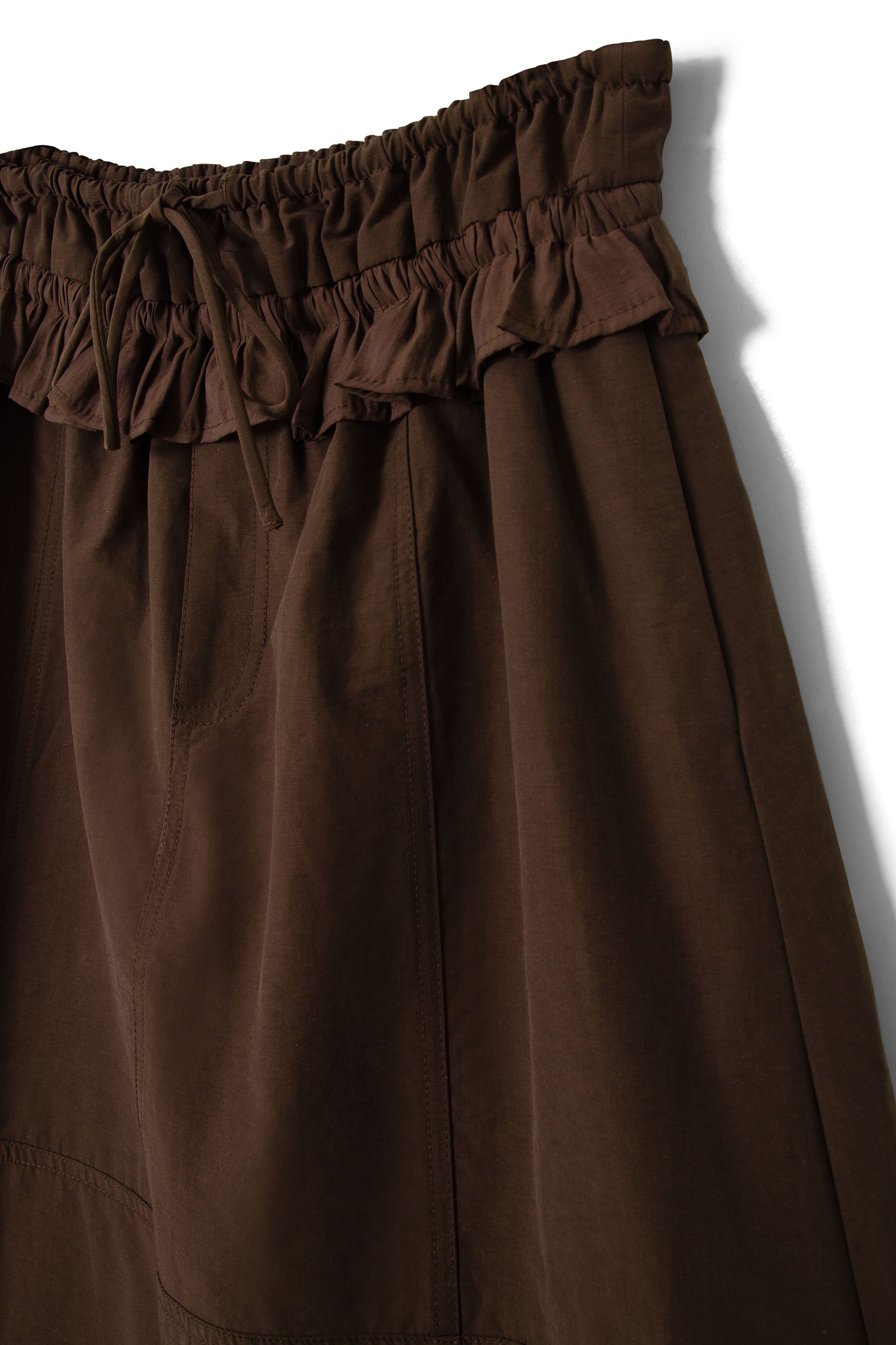 Damson Madder Amber Double Layer Midi Skirt - Choc