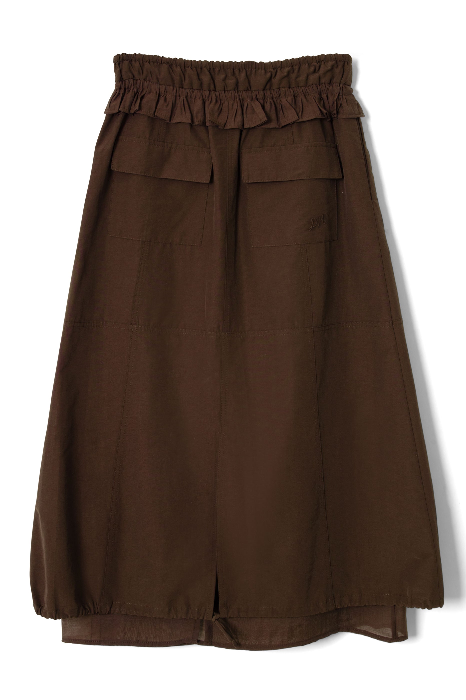 Damson Madder Amber Double Layer Midi Skirt - Choc