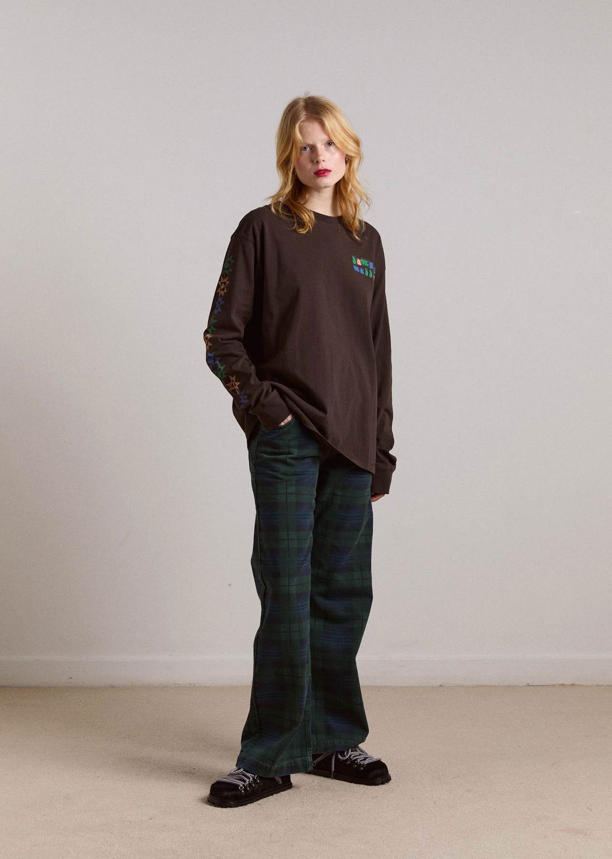 Damson Madder Neve Jeans - Over Dye Check