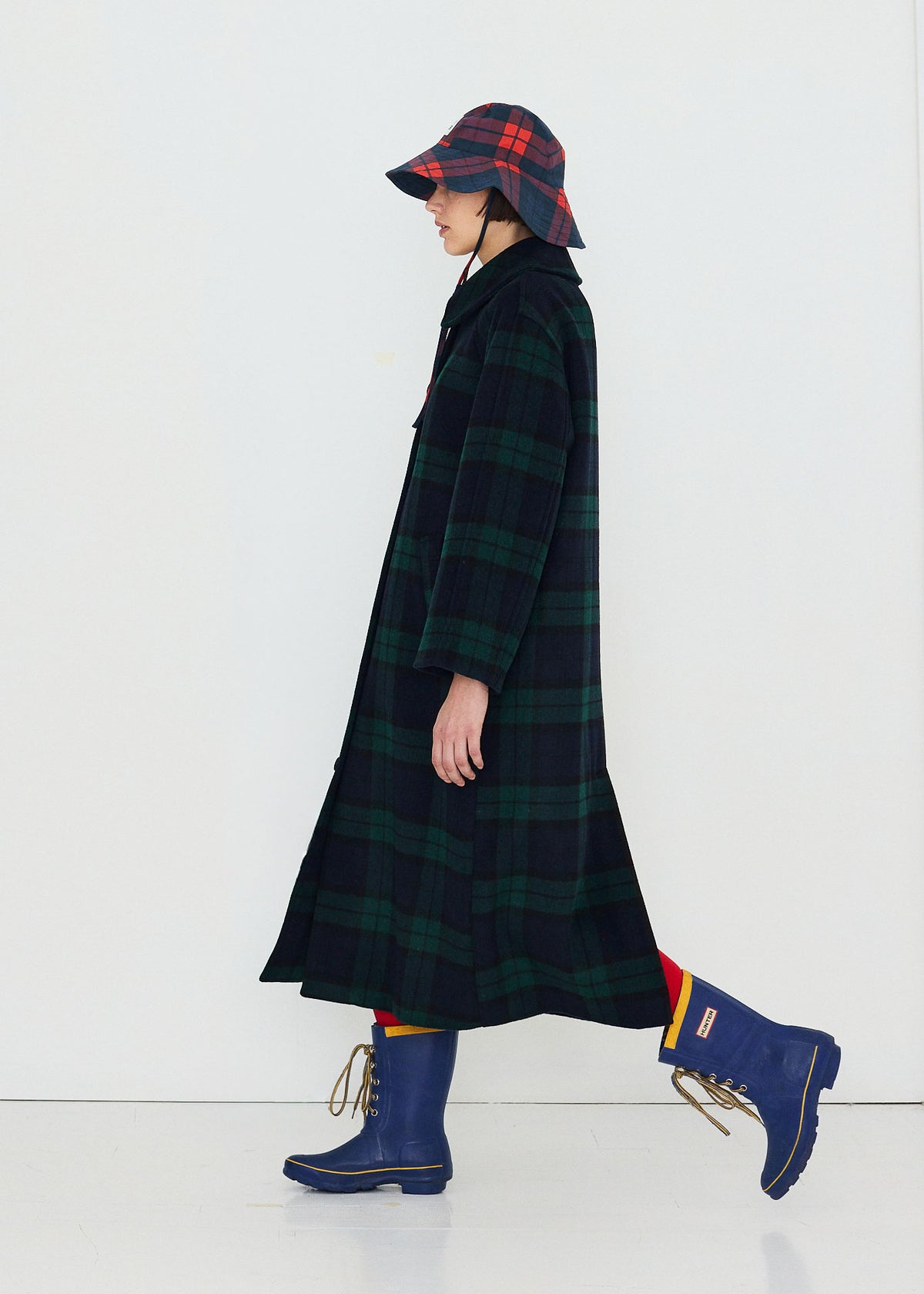 The Tiny Big Sister Long Check Coat