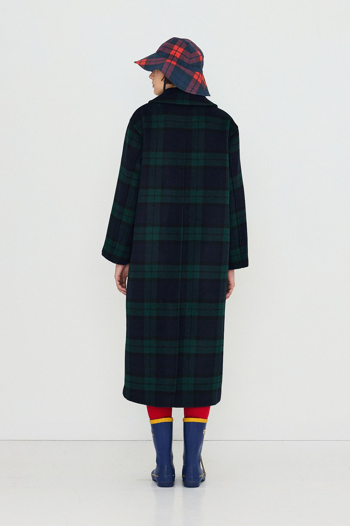 The Tiny Big Sister Long Check Coat