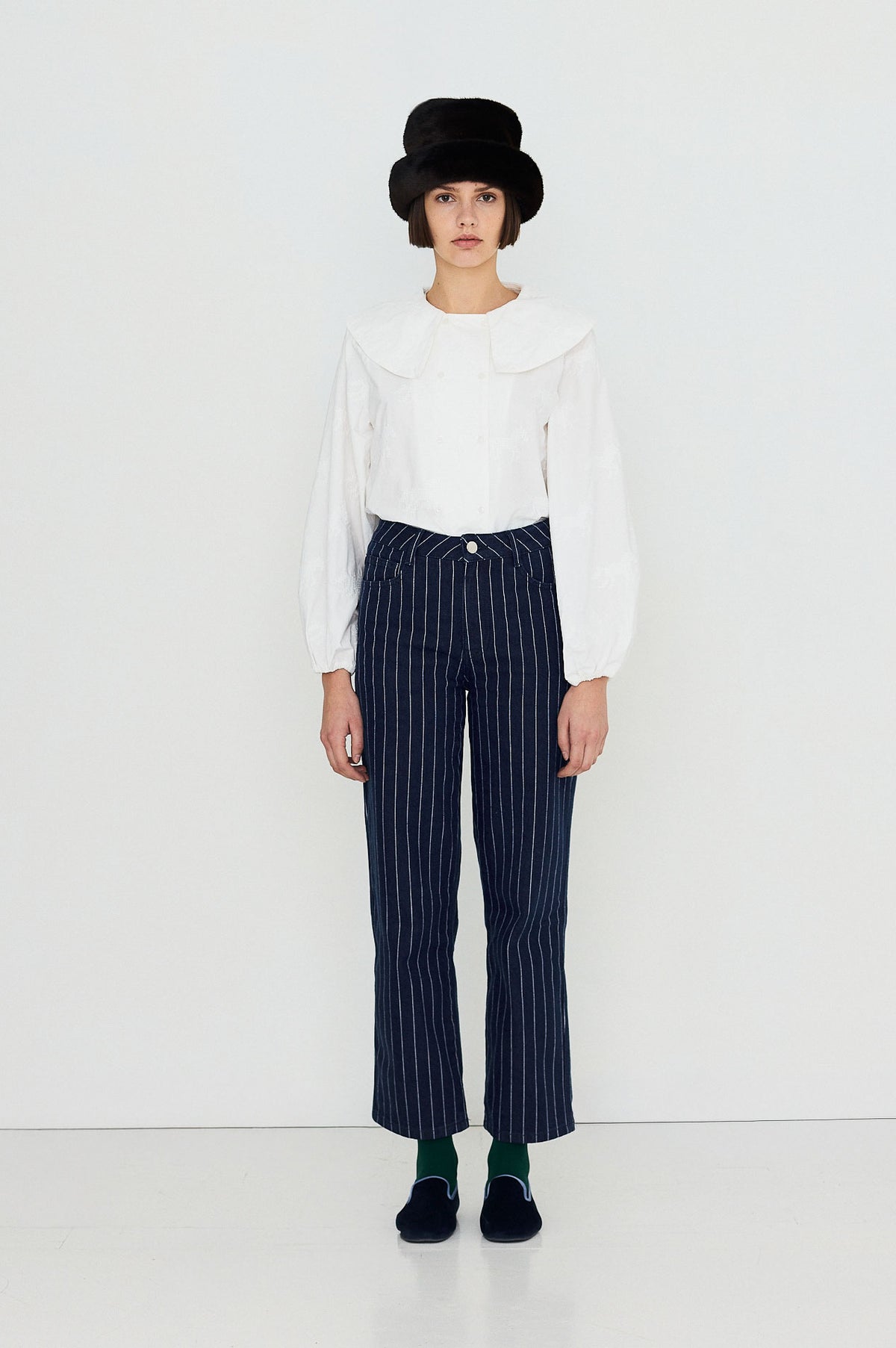 The Tiny Big Sister Horses Buttoned Blouse