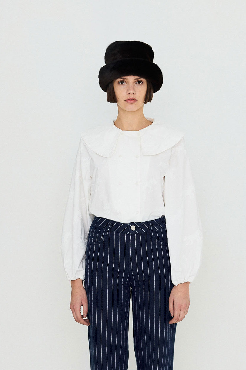 The Tiny Big Sister Horses Buttoned Blouse