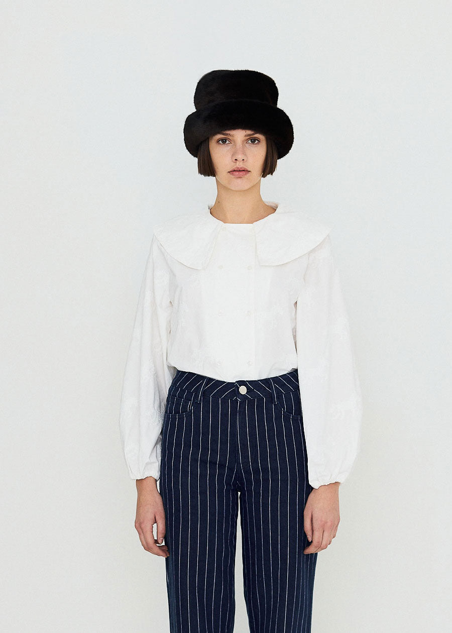The Tiny Big Sister Horses Buttoned Blouse