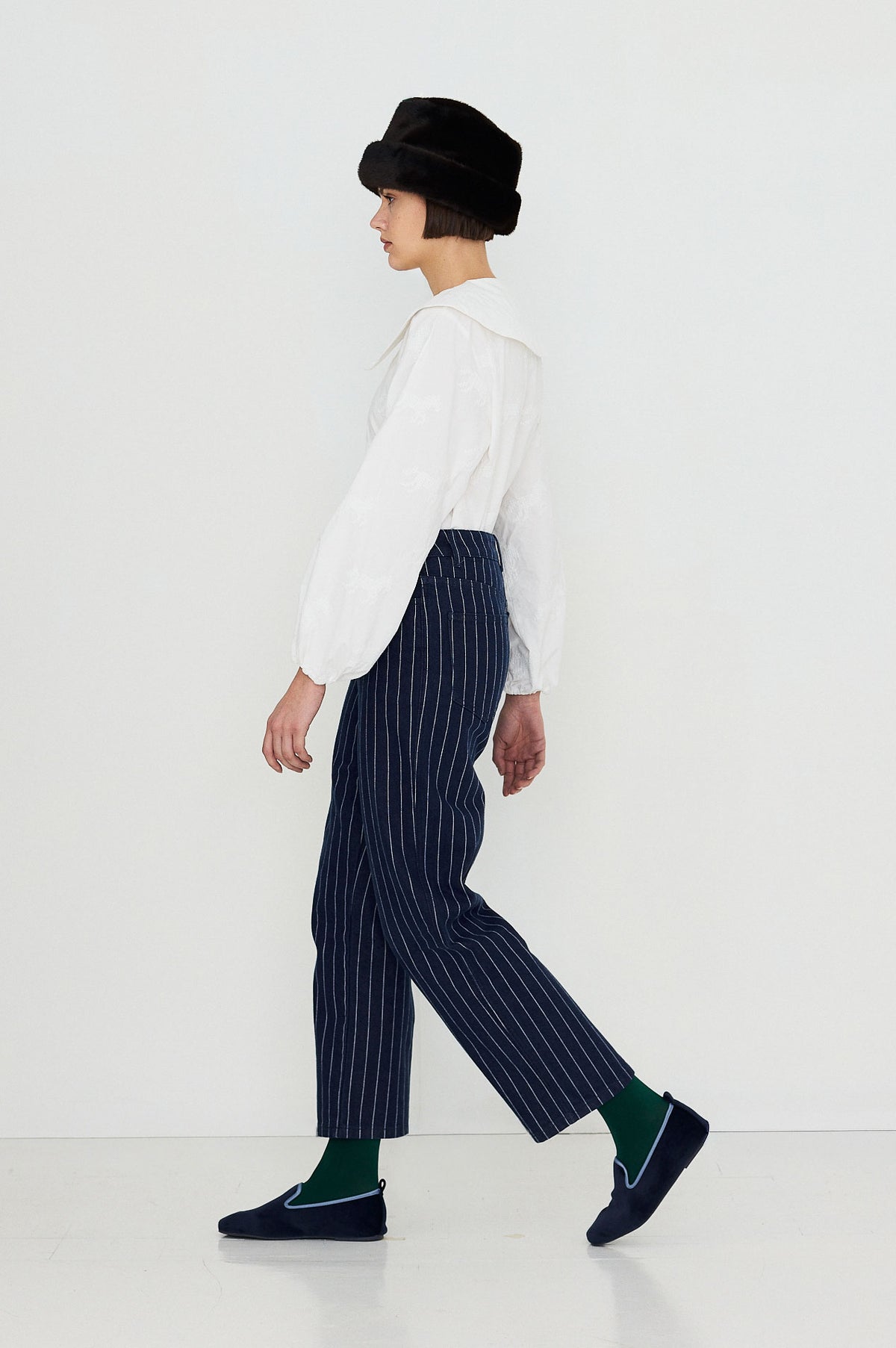 The Tiny Big Sister Horses Buttoned Blouse