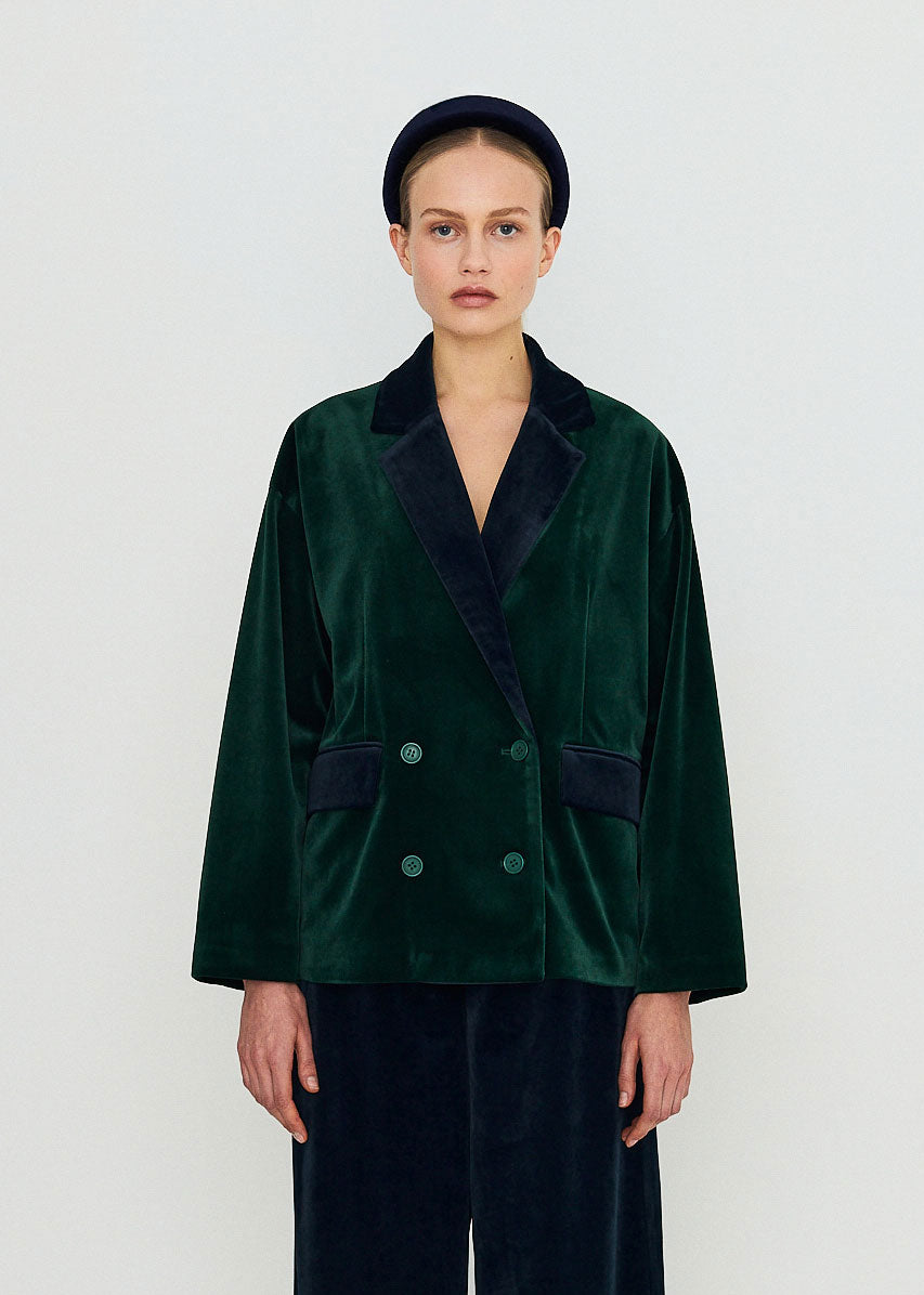 The Tiny Big Sister Velvet Blazer