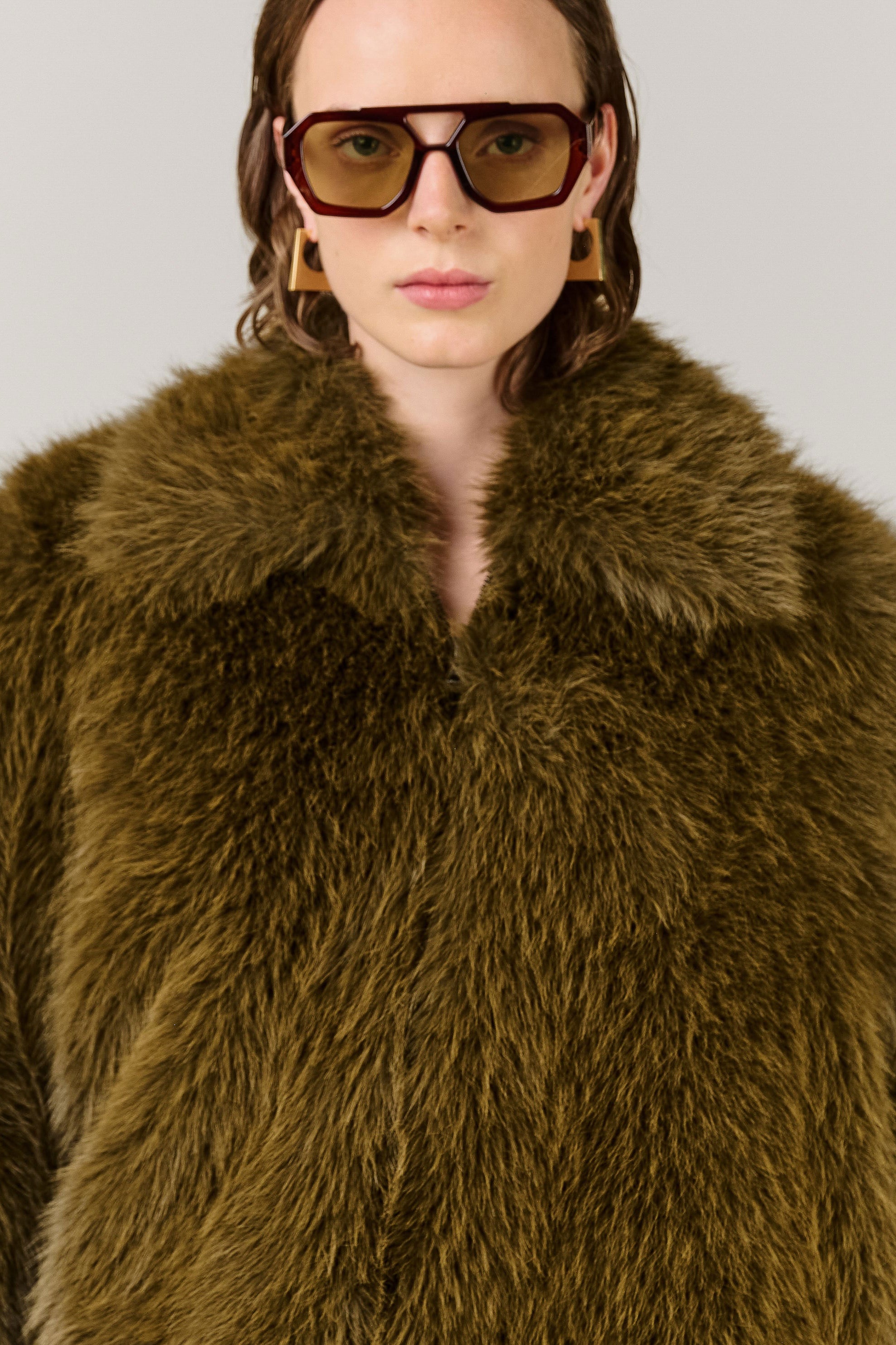 VI.VE.RE Indie Short Soft Faux Fur Jacket