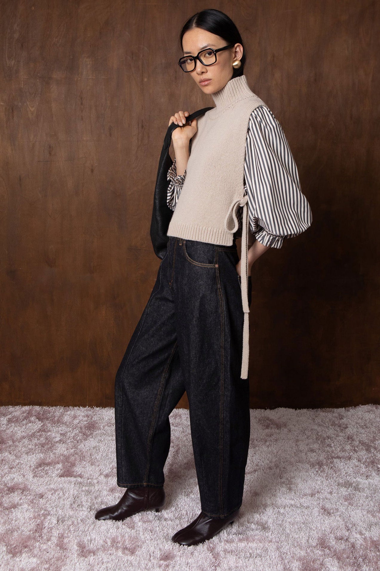 VI.VE.RE Daya Knit Tabbard - Beige