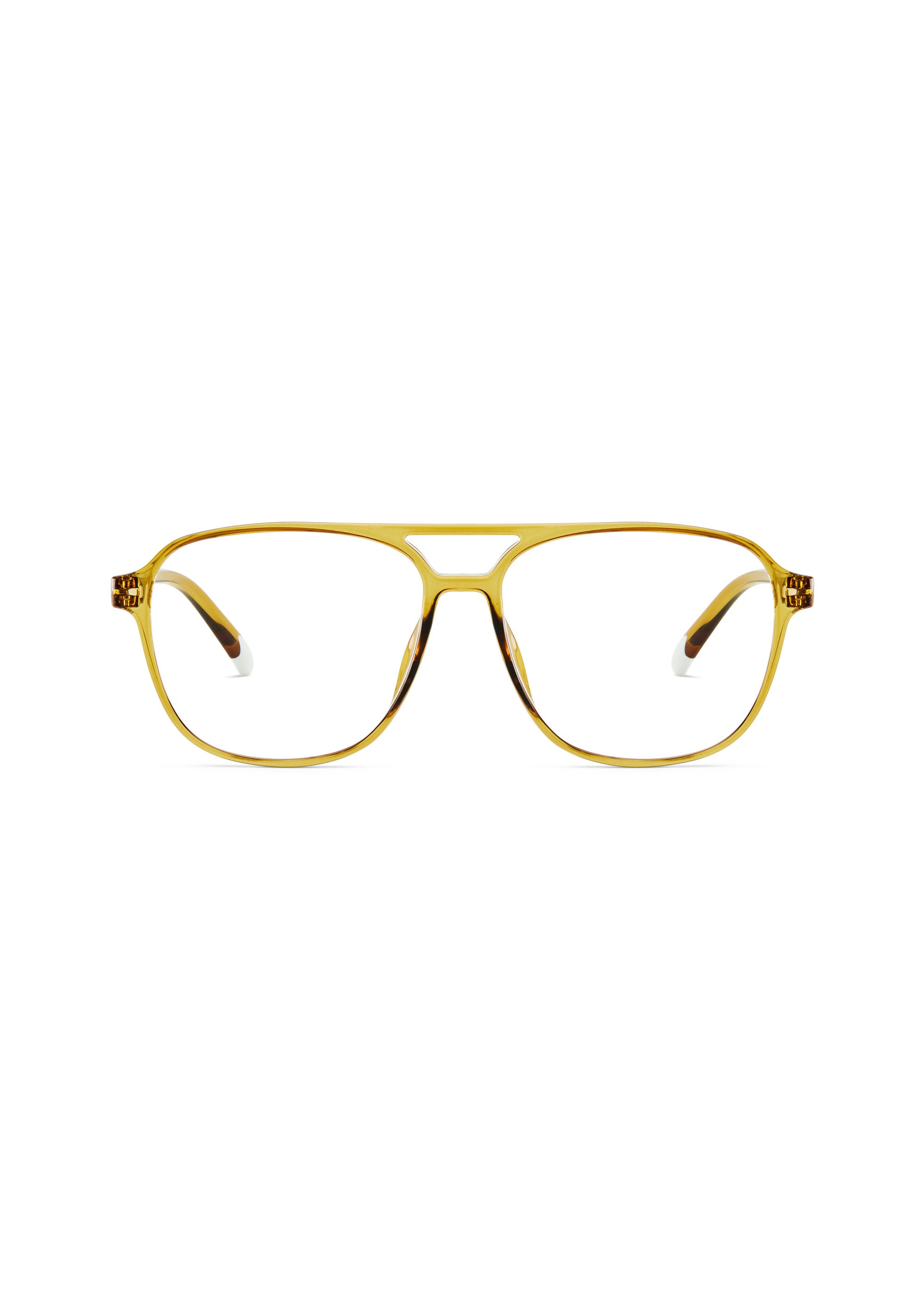 Barner Brad Glossy Blue Light Glasses - Ecru Olive