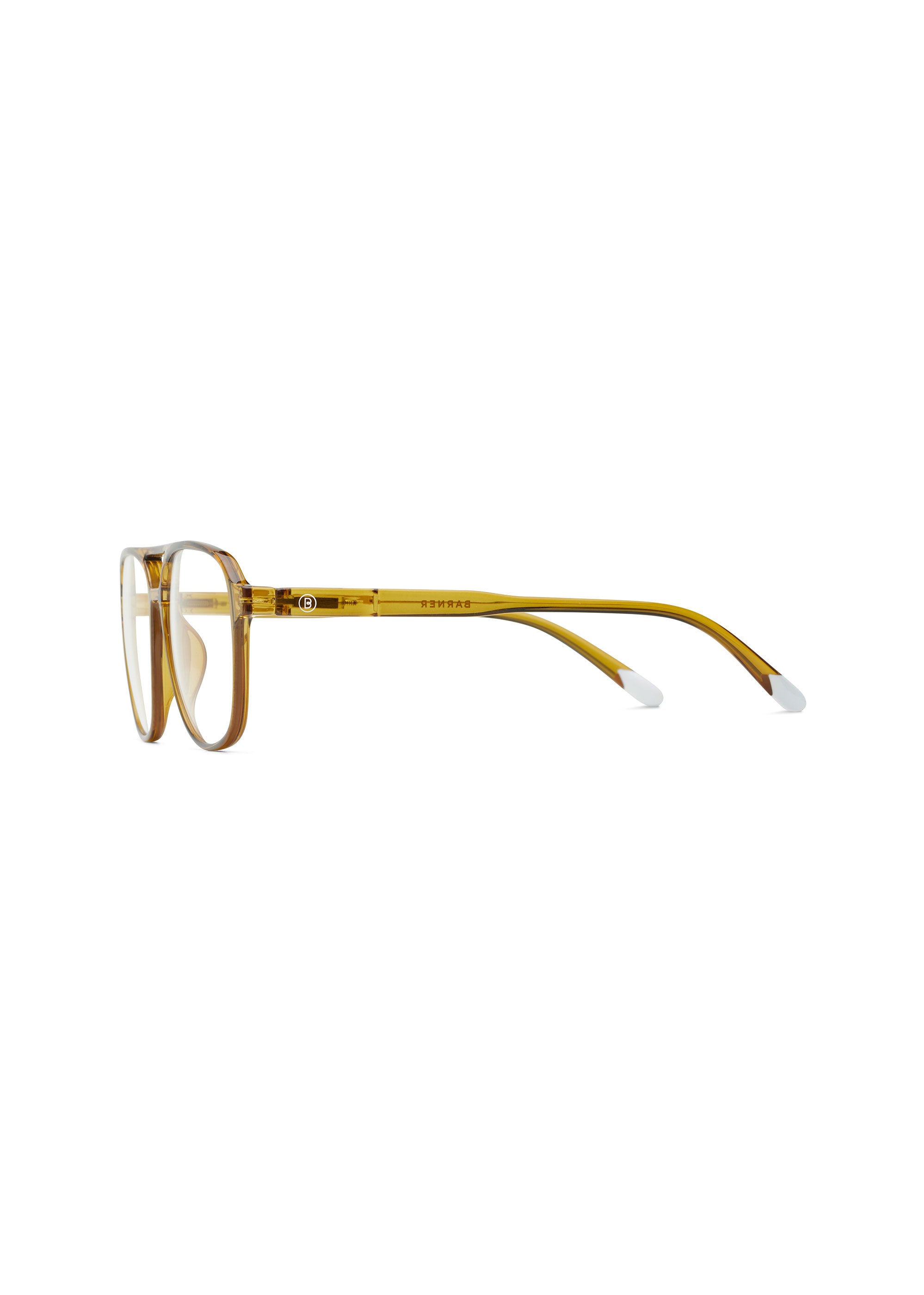 Barner Brad Glossy Blue Light Glasses - Ecru Olive
