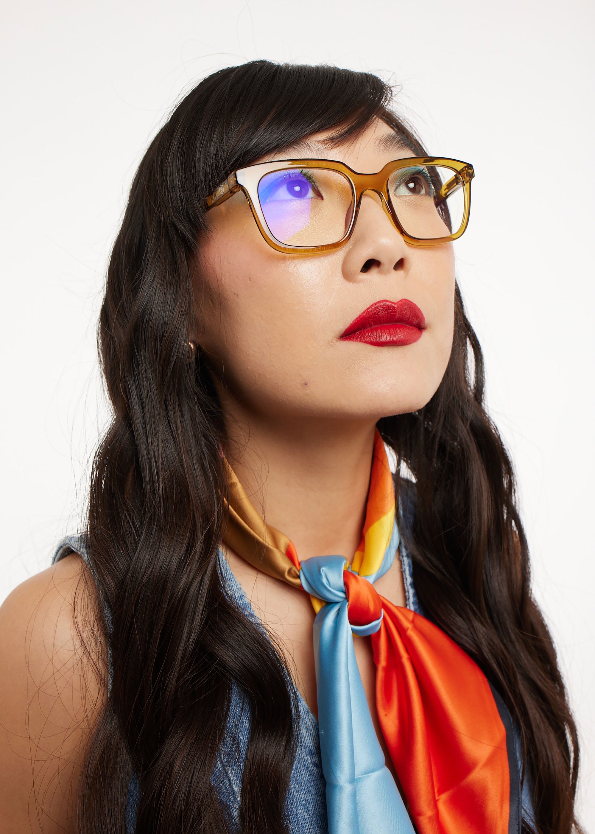 Barner Holly Glossy Blue light Glasses - Ecru Olive