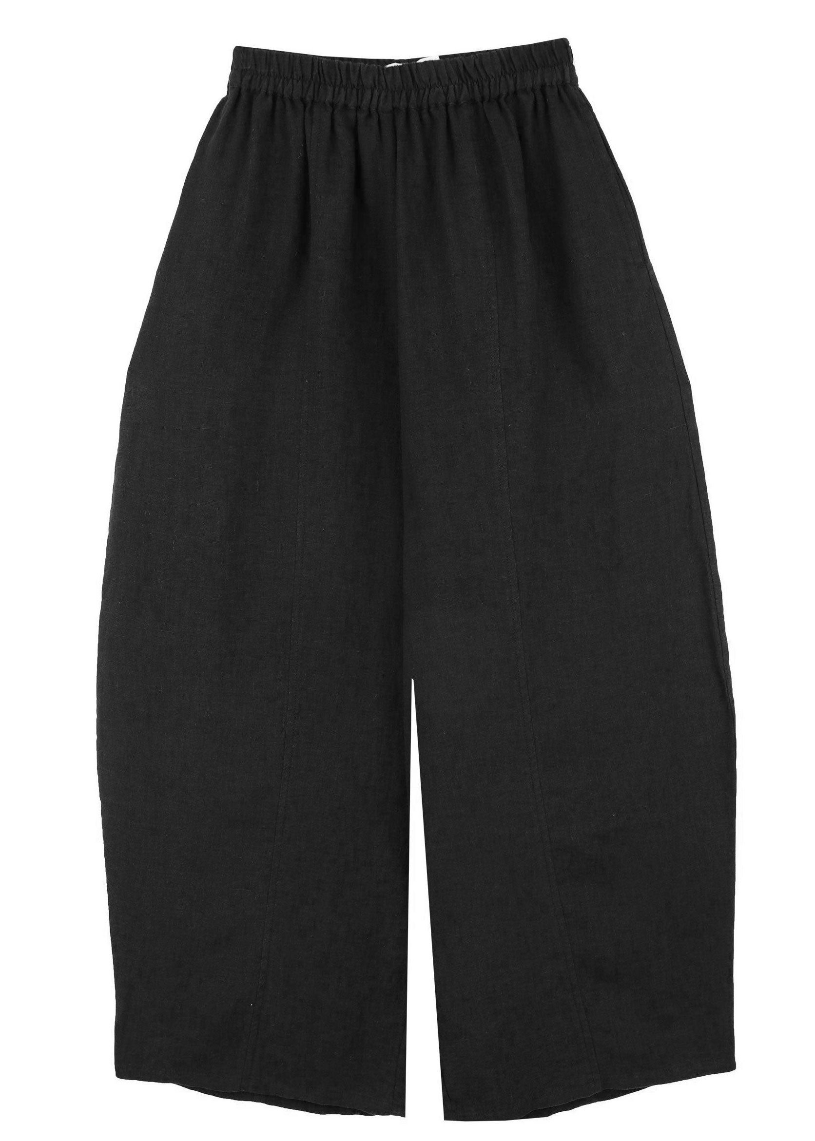 L.F.Markey Basic Linen Trousers - Black