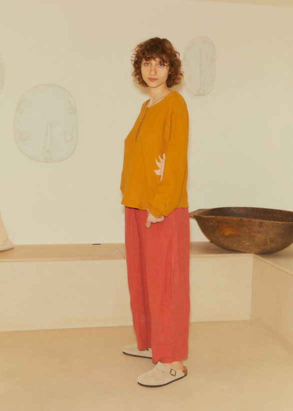 L.F.Markey Basic Linen Trousers - Paprika