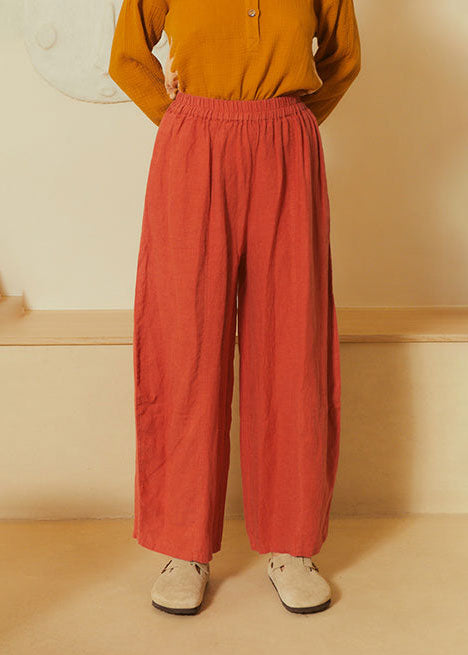 L.F.Markey Basic Linen Trousers - Paprika