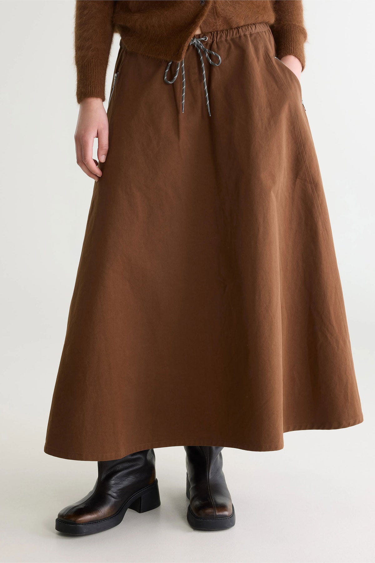 Bellerose Harlin Relaxed Midi Skirt - Mocca