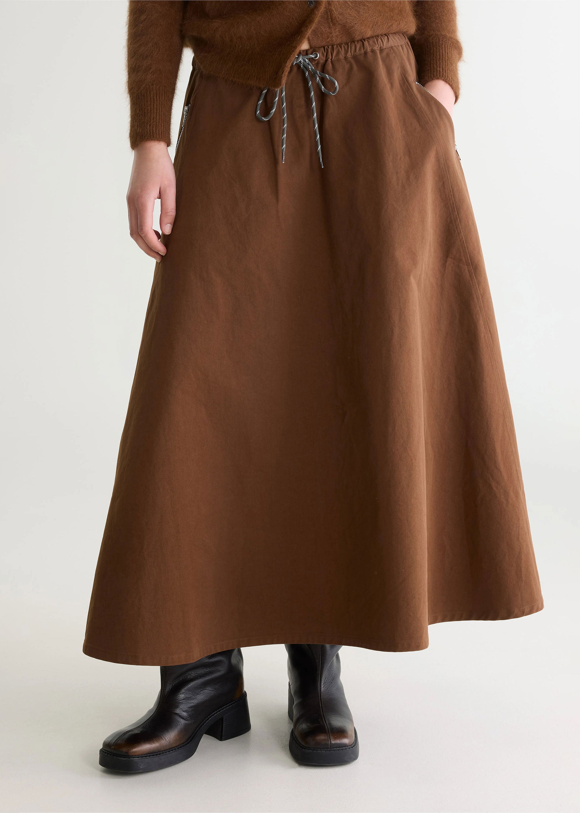 Bellerose Harlin Relaxed Midi Skirt - Mocca
