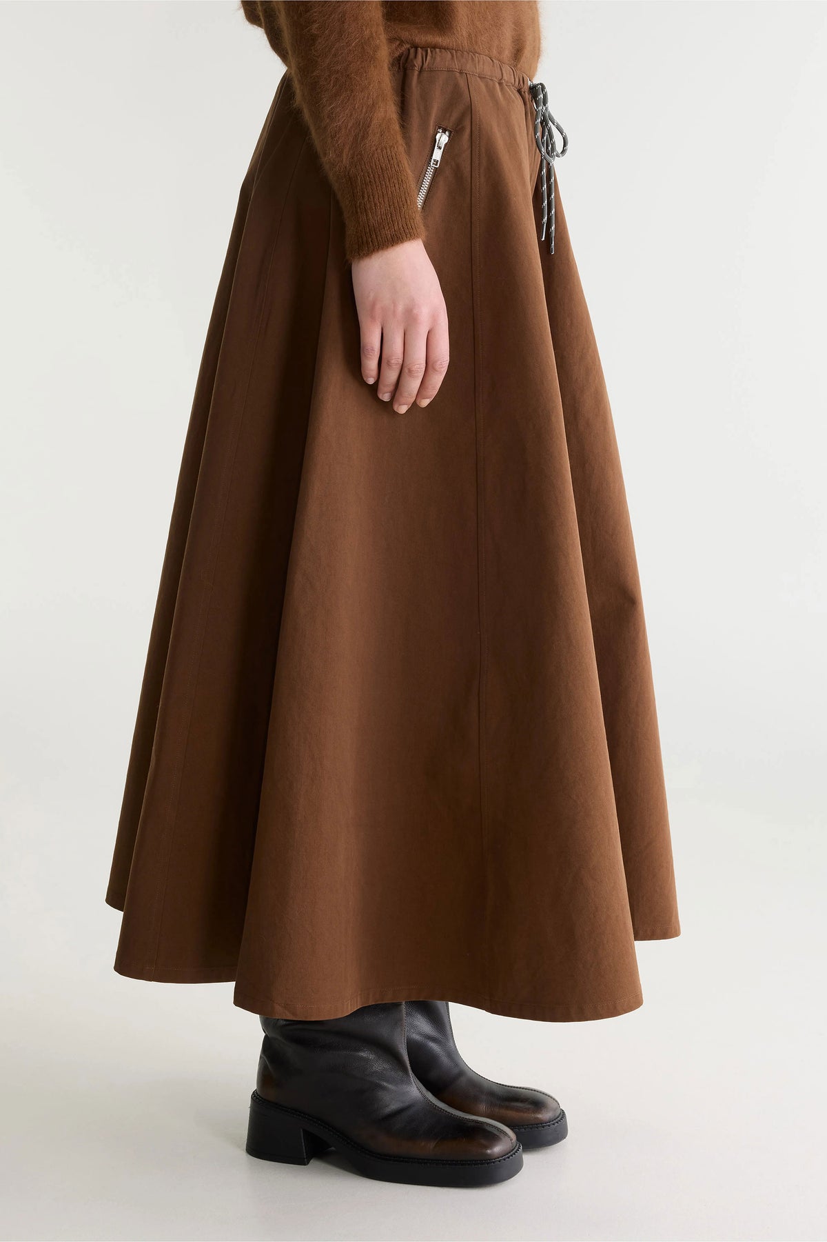 Bellerose Harlin Relaxed Midi Skirt - Mocca
