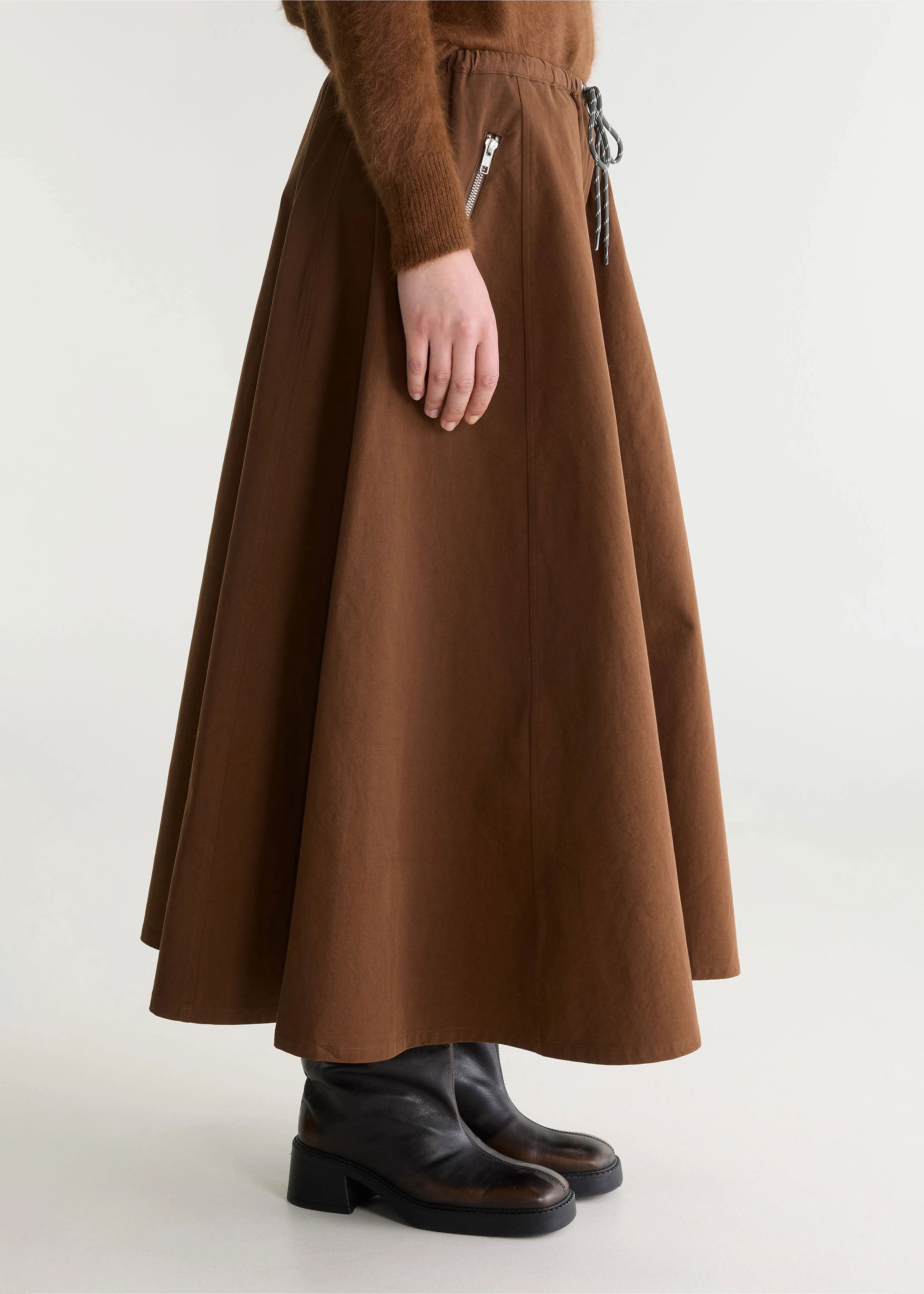 Bellerose Harlin Relaxed Midi Skirt - Mocca