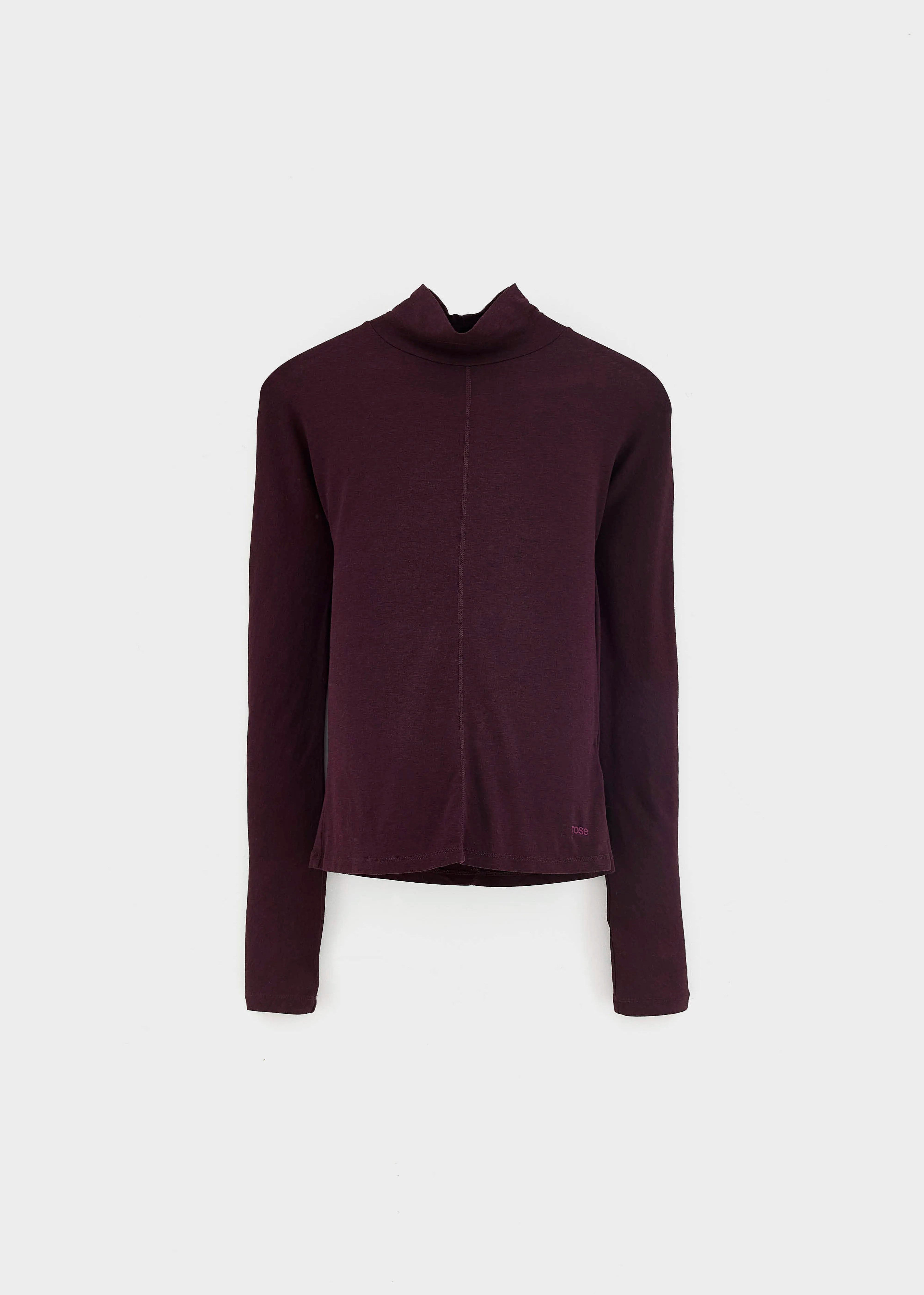 Bellerose Flawy Turtle Neck T-Shirt - Burgundy