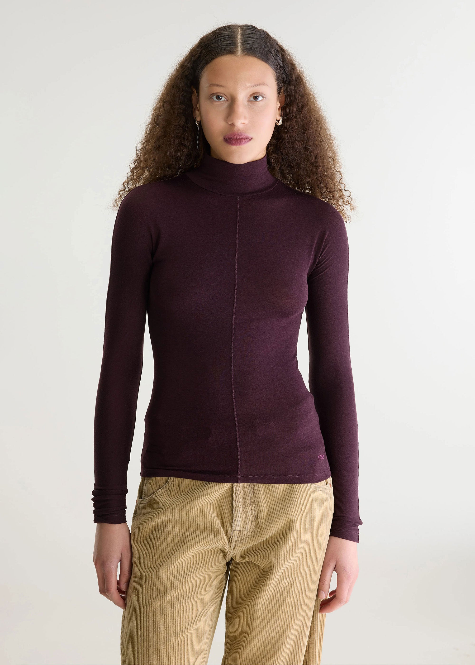 Bellerose Flawy Turtle Neck T-Shirt - Burgundy