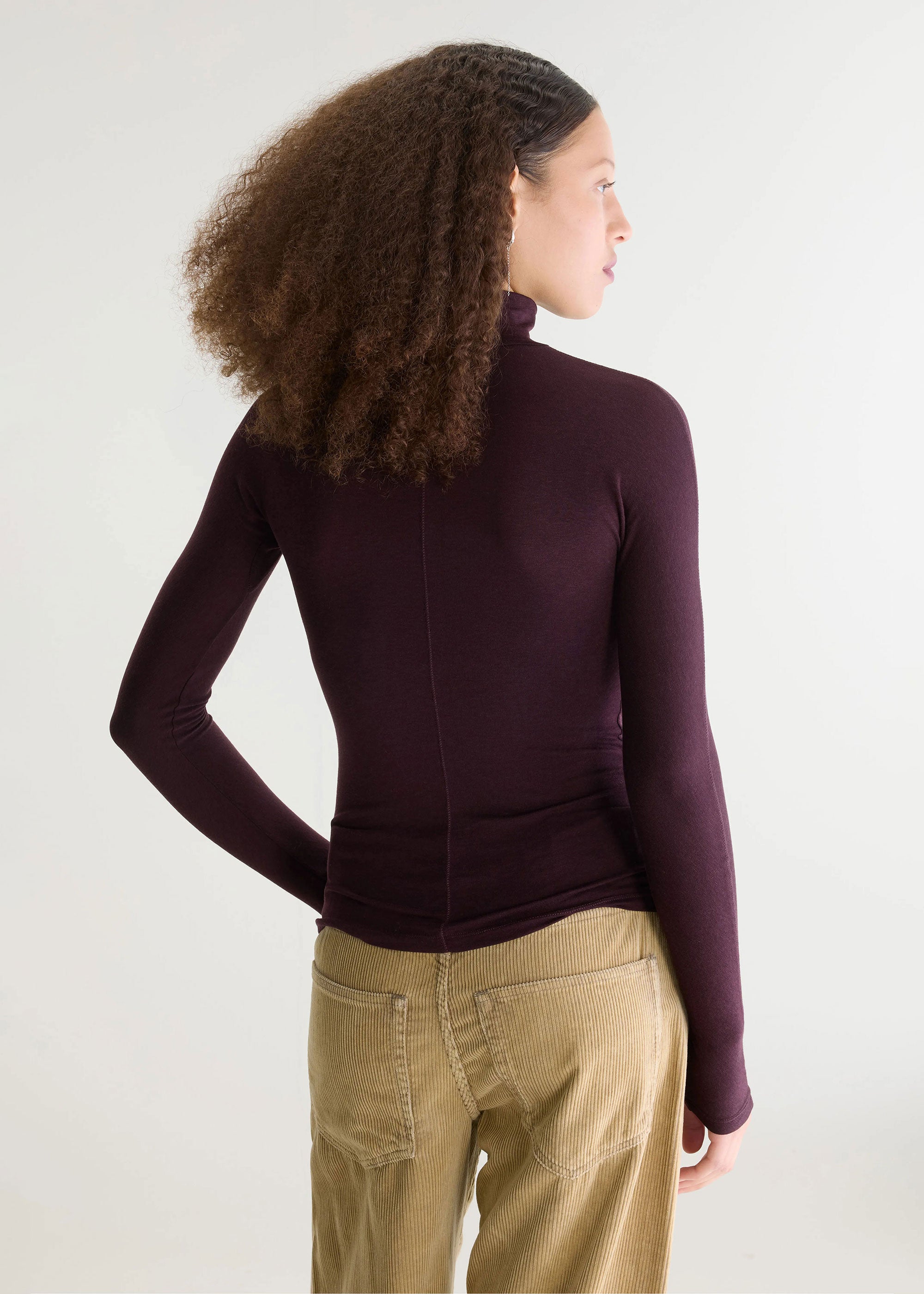 Bellerose Flawy Turtle Neck T-Shirt - Burgundy