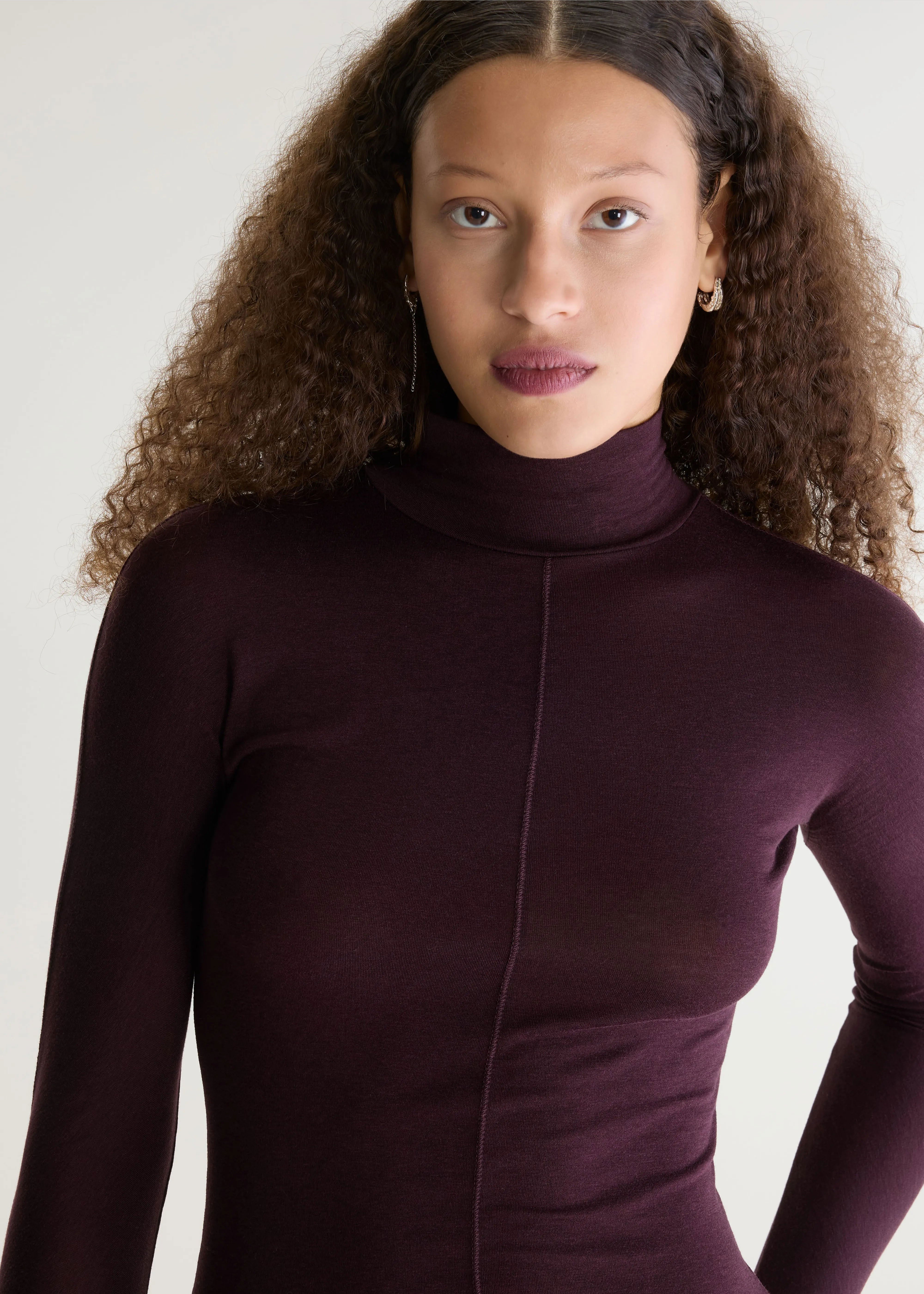 Bellerose Flawy Turtle Neck T-Shirt - Burgundy