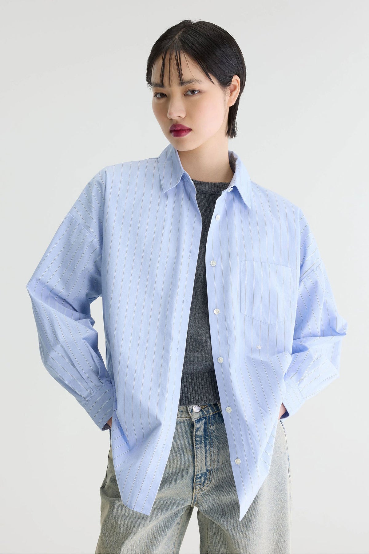 Bellerose Giorgia Striped Poplin Shirt
