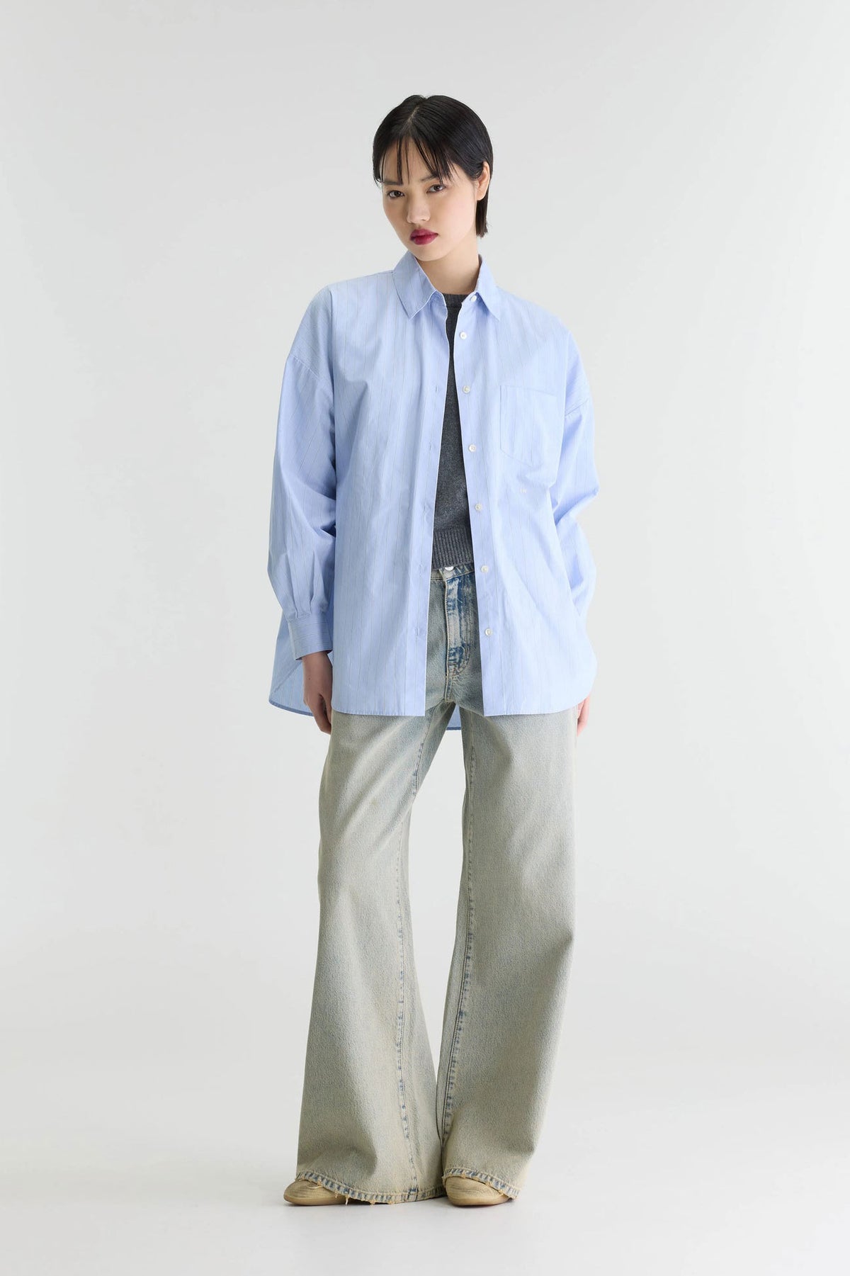 Bellerose Giorgia Striped Poplin Shirt
