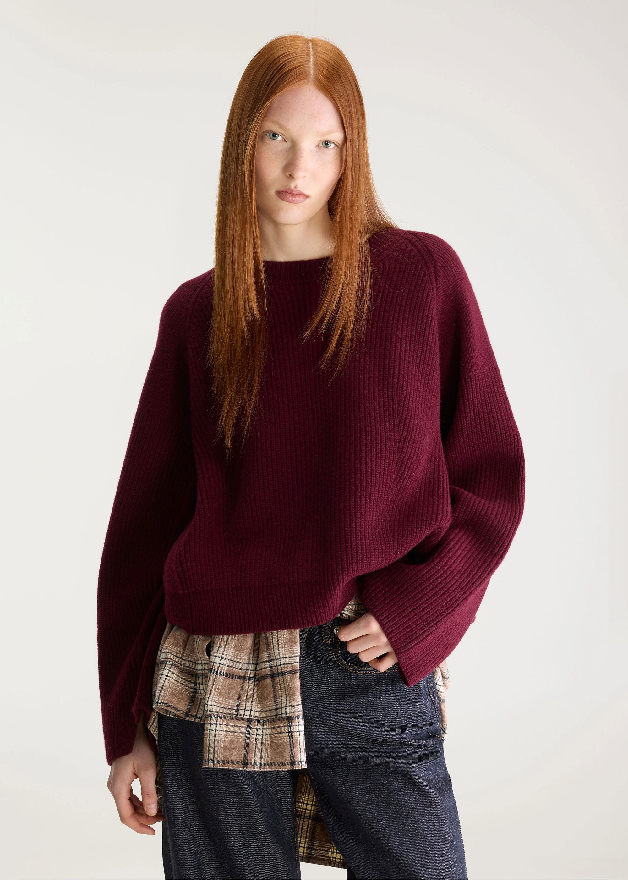 Bellerose Dorou Cropped Crewneck Sweater