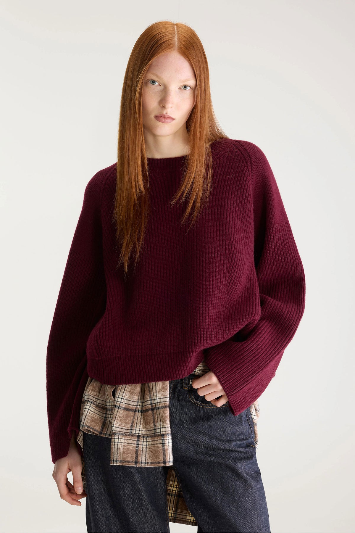 Bellerose Dorou Cropped Crewneck Sweater
