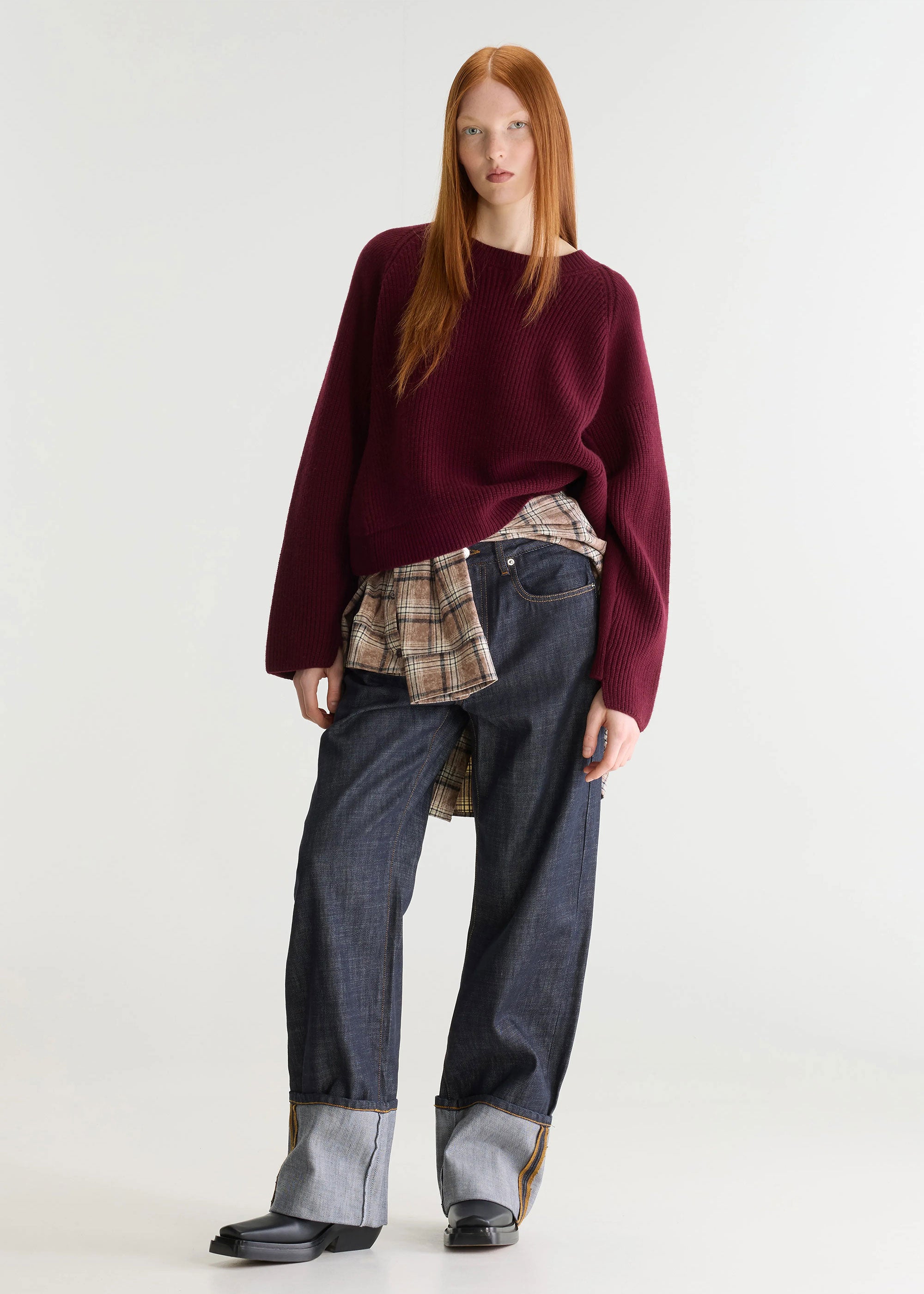Bellerose Dorou Cropped Crewneck Sweater