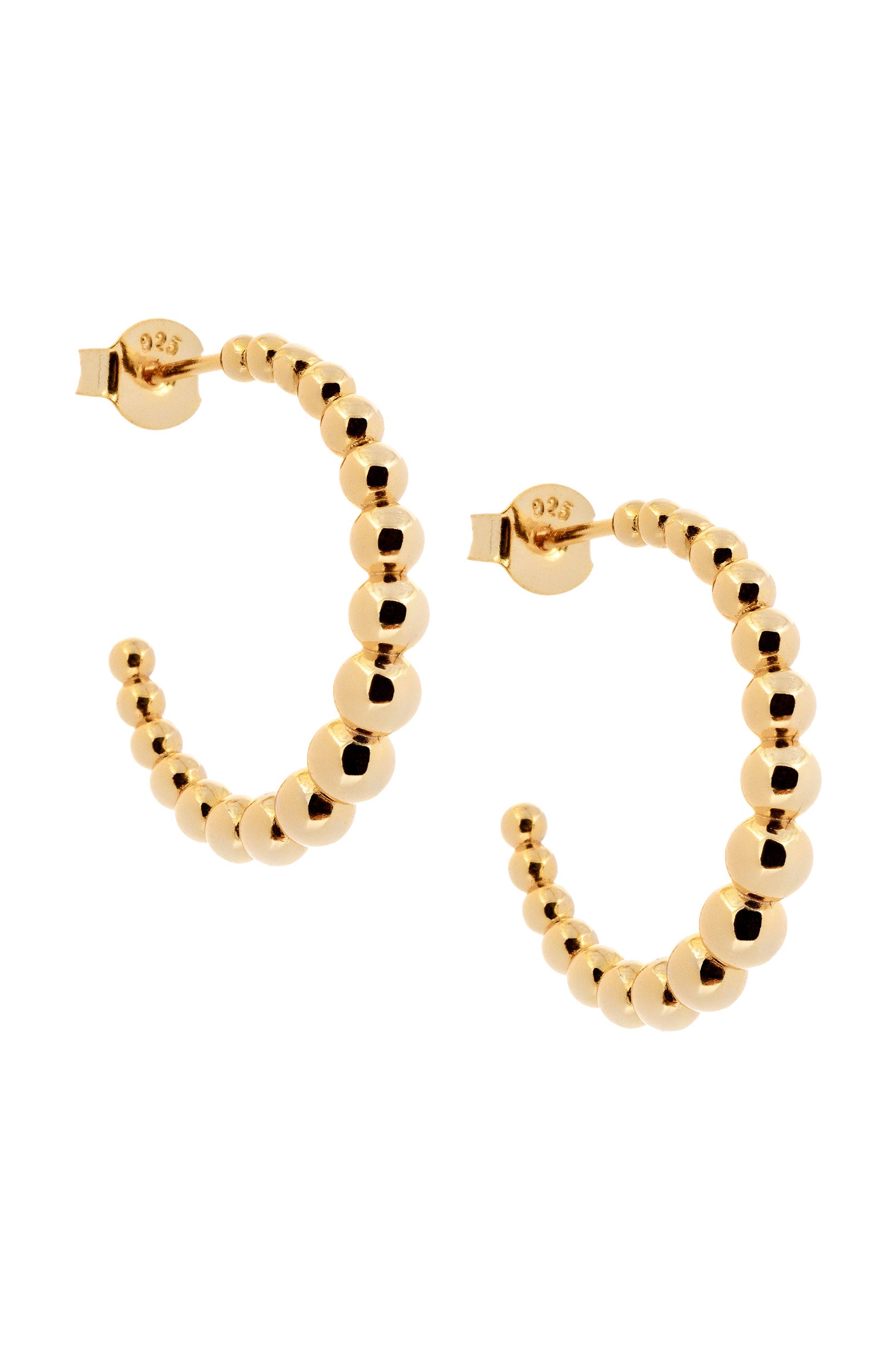 Atelier18 Beaded Gold Hoops