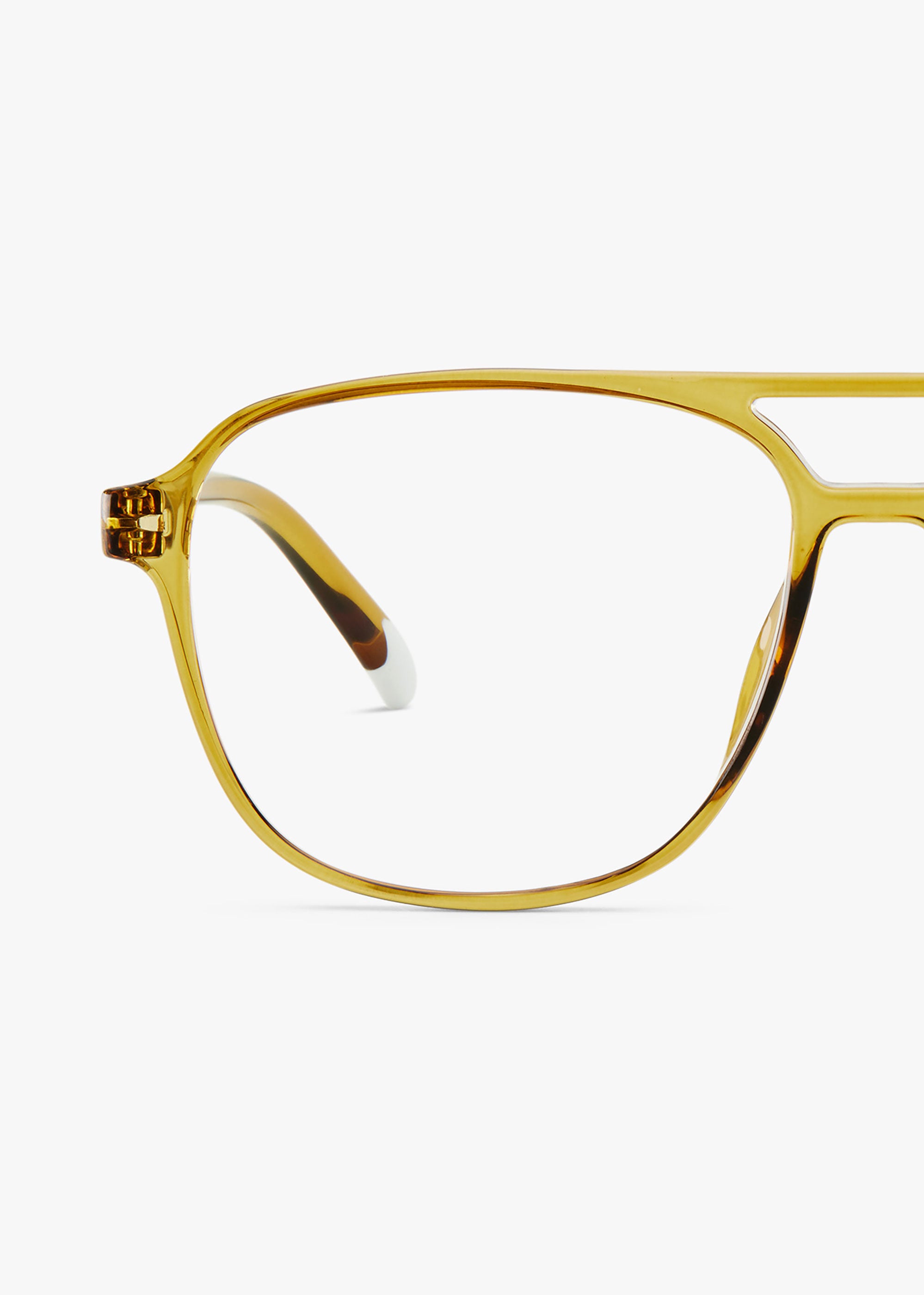 Barner Brad Glossy Blue Light Glasses - Ecru Olive