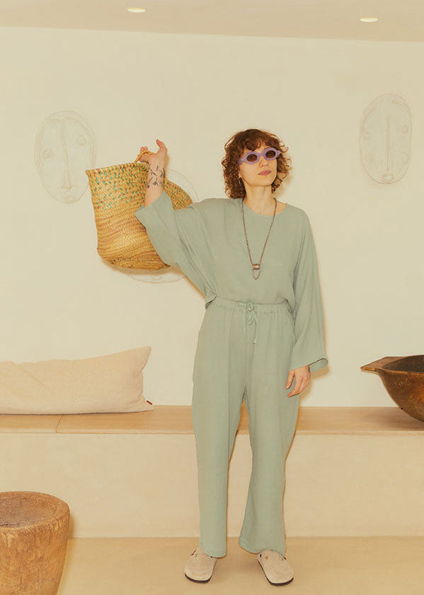 L.F.Markey Camry Trousers - Duck Egg