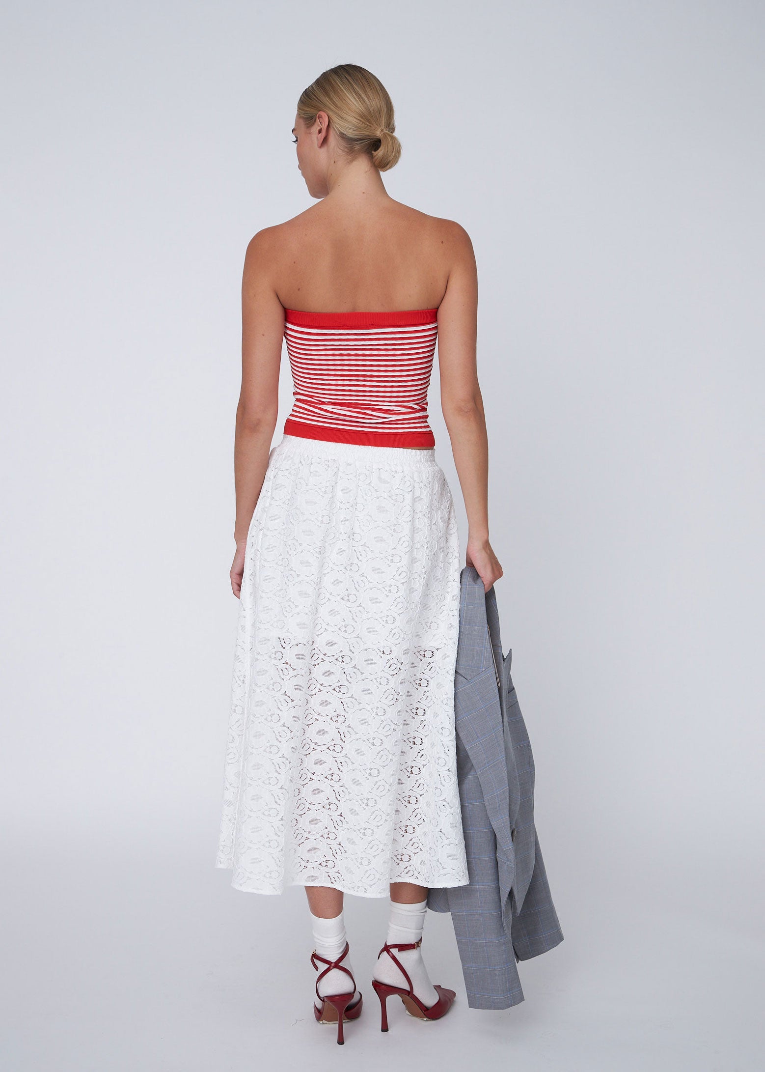 Stella Nova Cotton Lace Skirt - White