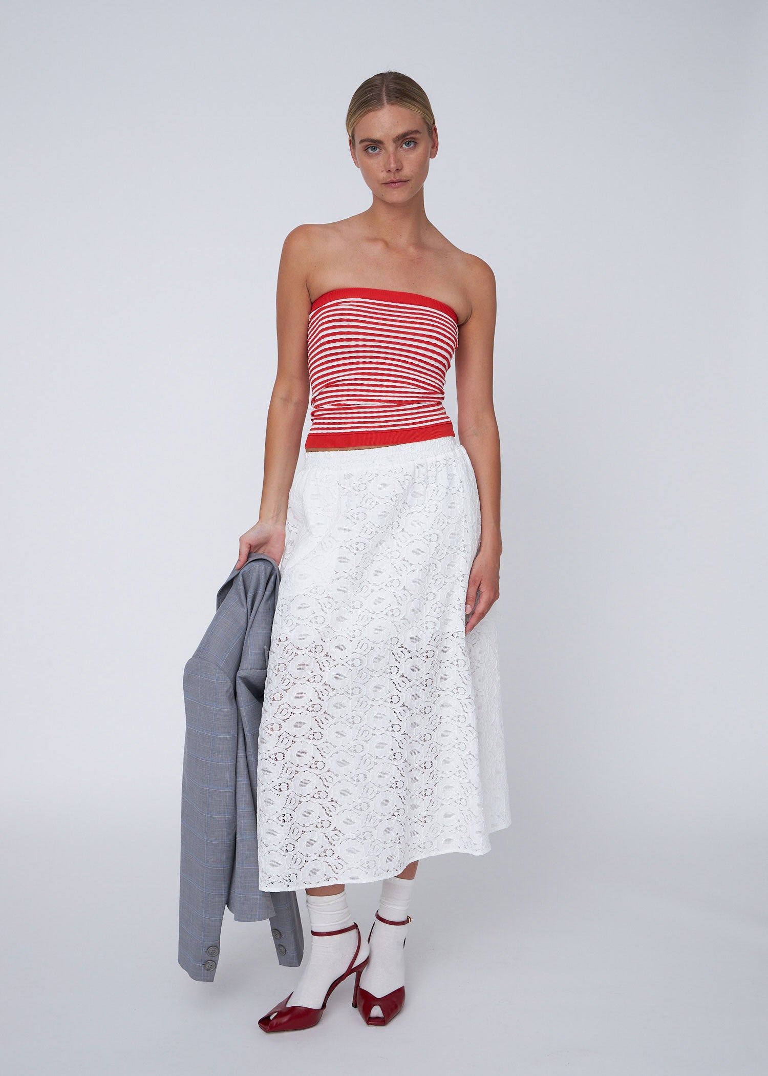 Stella Nova Cotton Lace Skirt - White