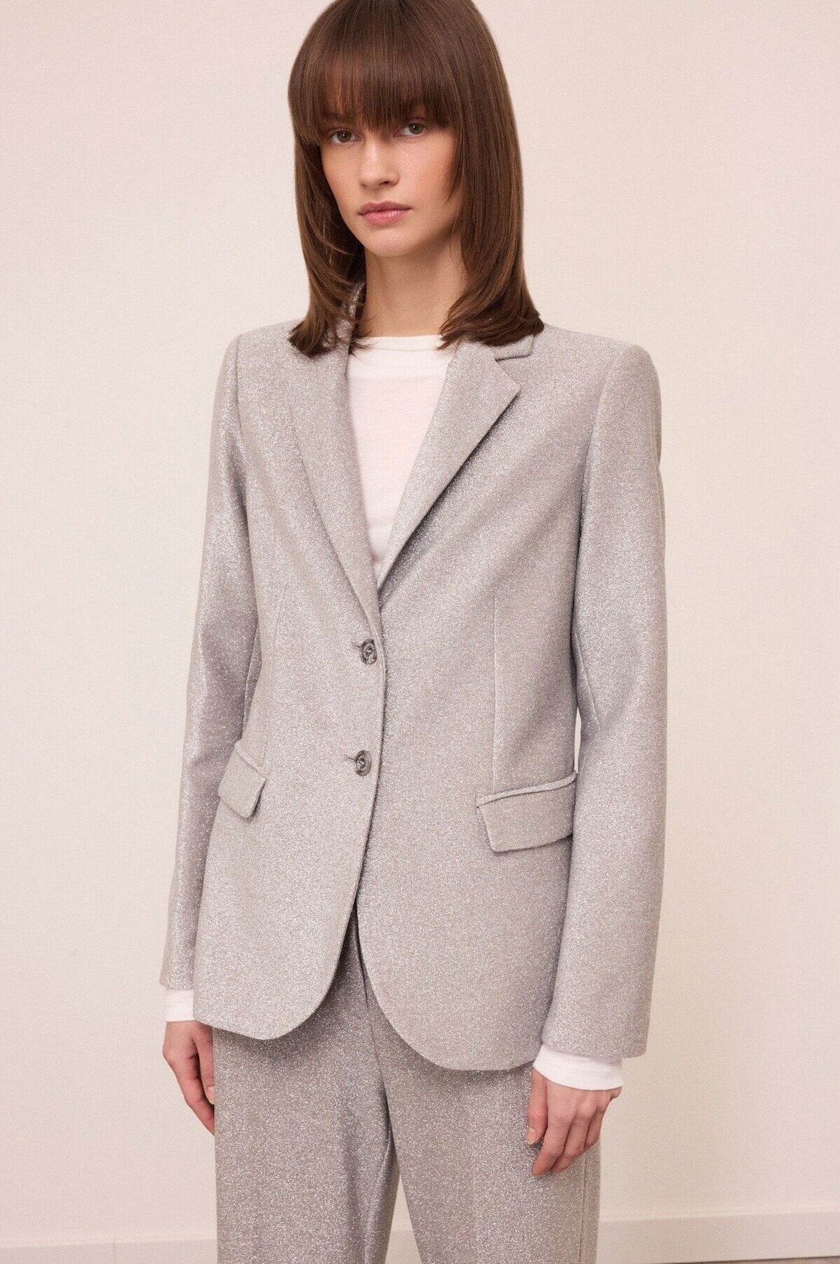 Ottod'Ame Single-Breasted Blazer - Silver