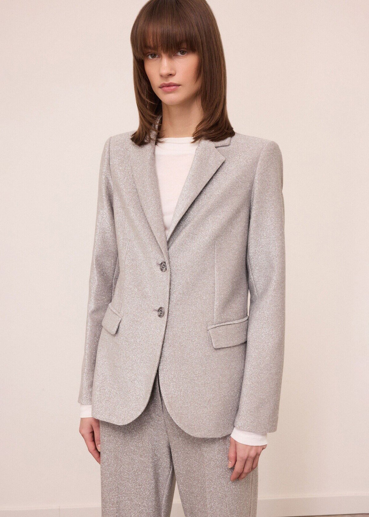 ottod'Ame Single-Breasted Blazer - Silver