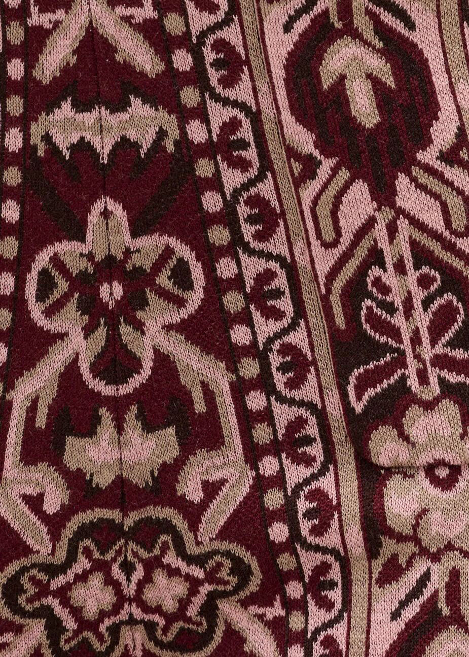 Rixo Jacoba Cardigan - Tapestry Bloom Bordeaux