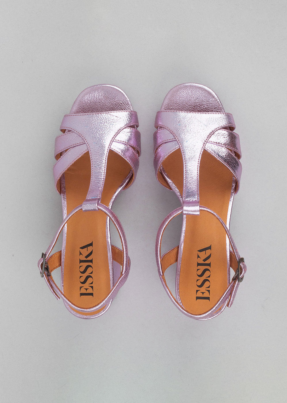 Esska Charlie Metallic Lilac T-Bar Sandal
