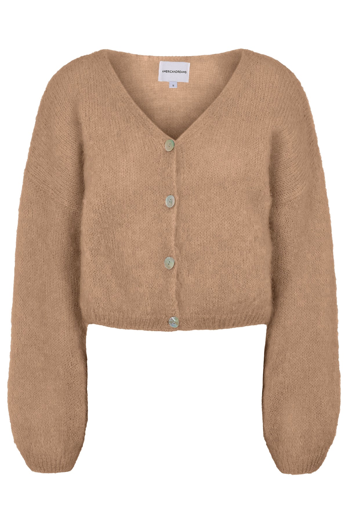 American Dreams Cornelia Cropped Cardigan - Medium Brown