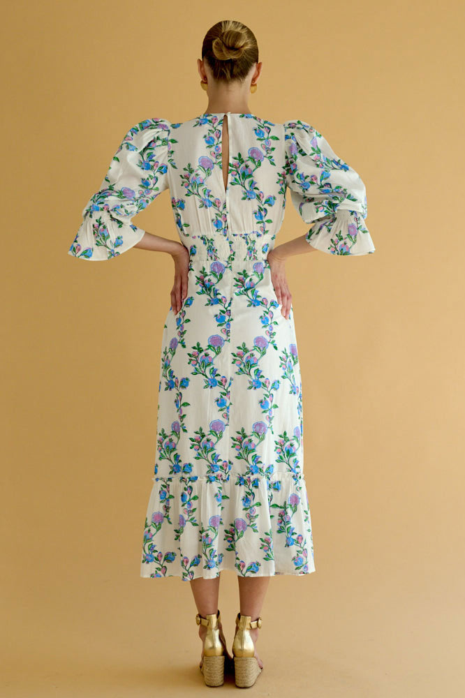 Neve & Noor Sophia Dress - Lilac Trellis