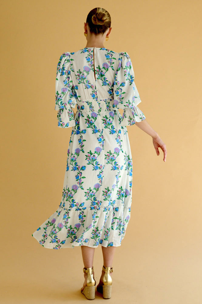 Neve & Noor Sophia Dress - Lilac Trellis