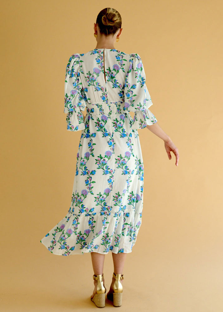 Neve & Noor Sophia Dress - Lilac Trellis