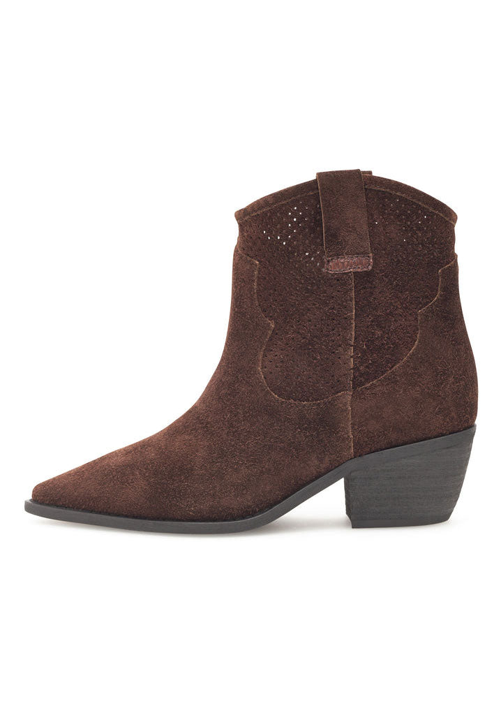 Woden Dea S Cowboy Boots - Chocolate